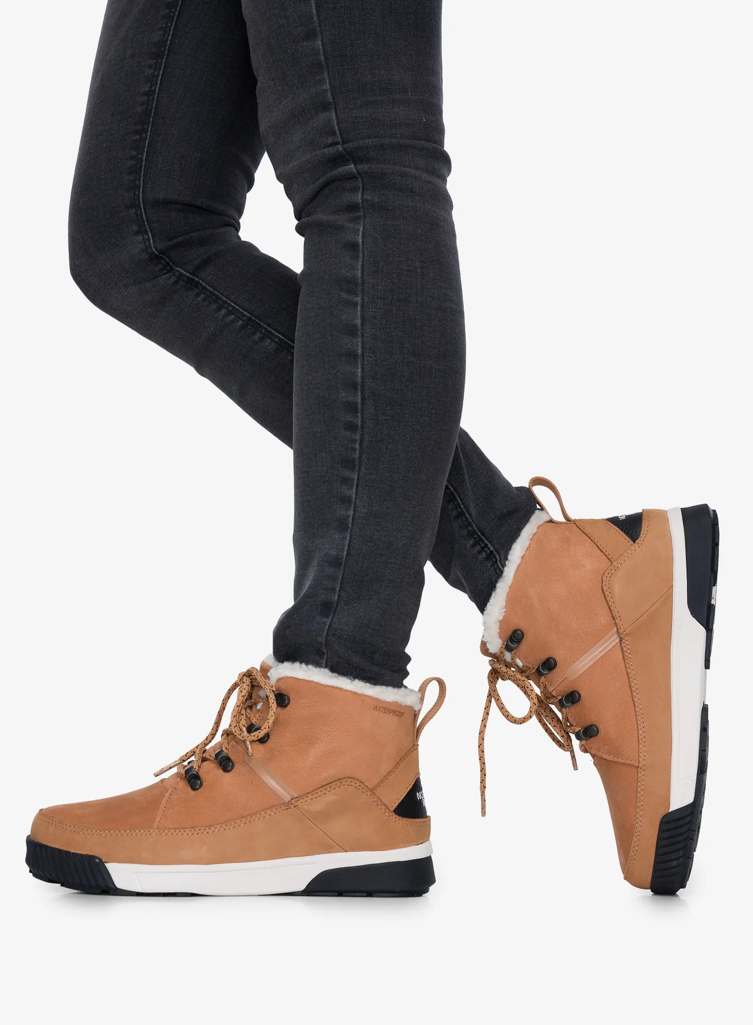 Dámske topánky The North Face Sierra Mid Lace WP - almond butter/tnf black