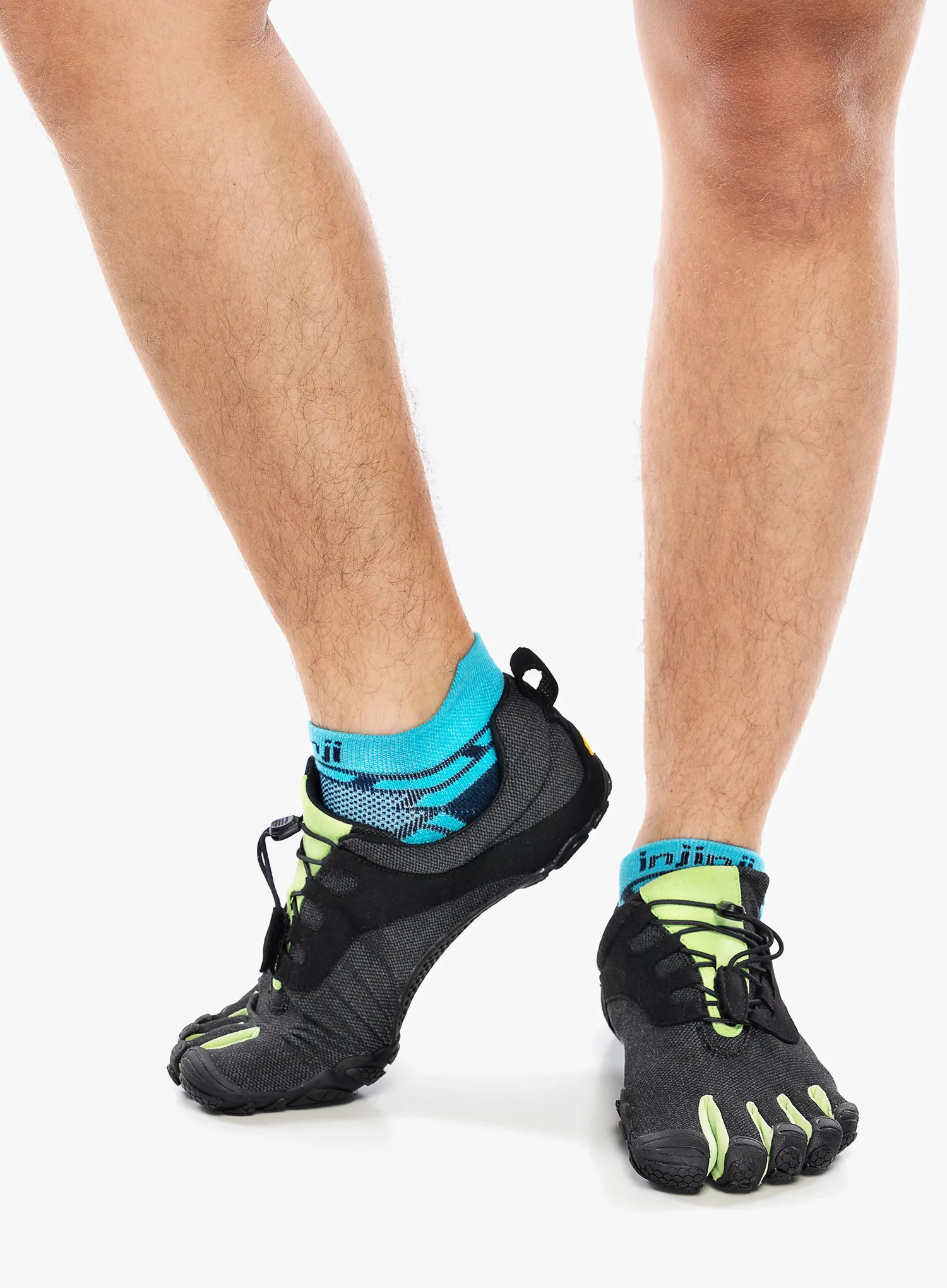 Bežecké tenisky pánske Vibram Fivefingers V-Run Retro - black/green/black