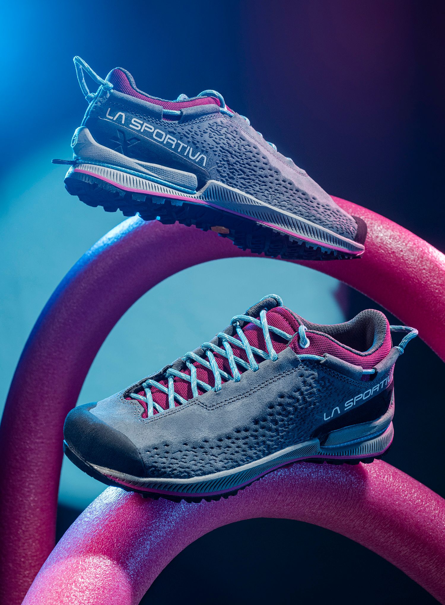 Topánky prístupové dámske La Sportiva TX2 Evo Leather - carbon/red plum