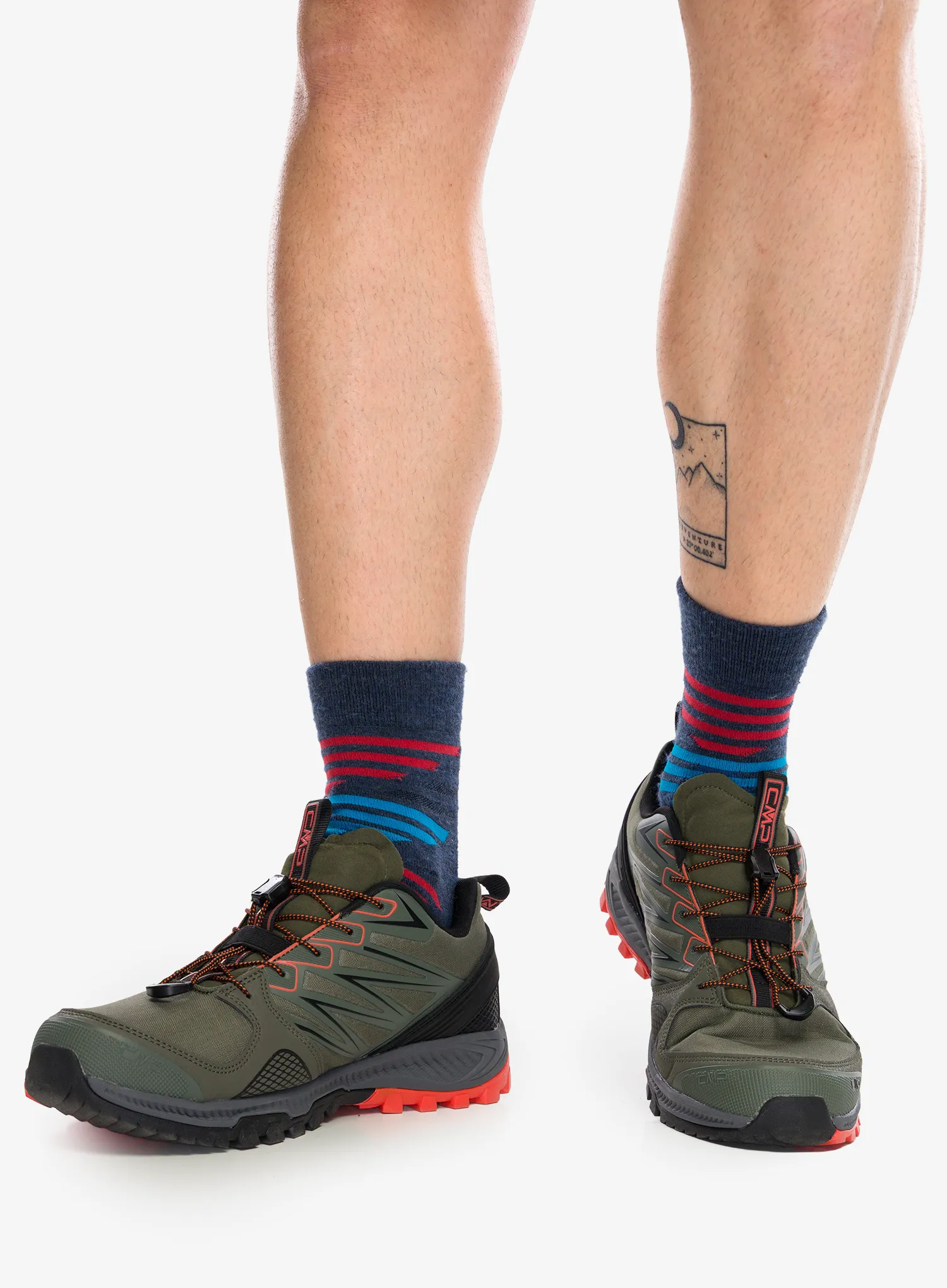 Trailové topánky CMP Atik WP Trail Running Shoes - olive/arancio