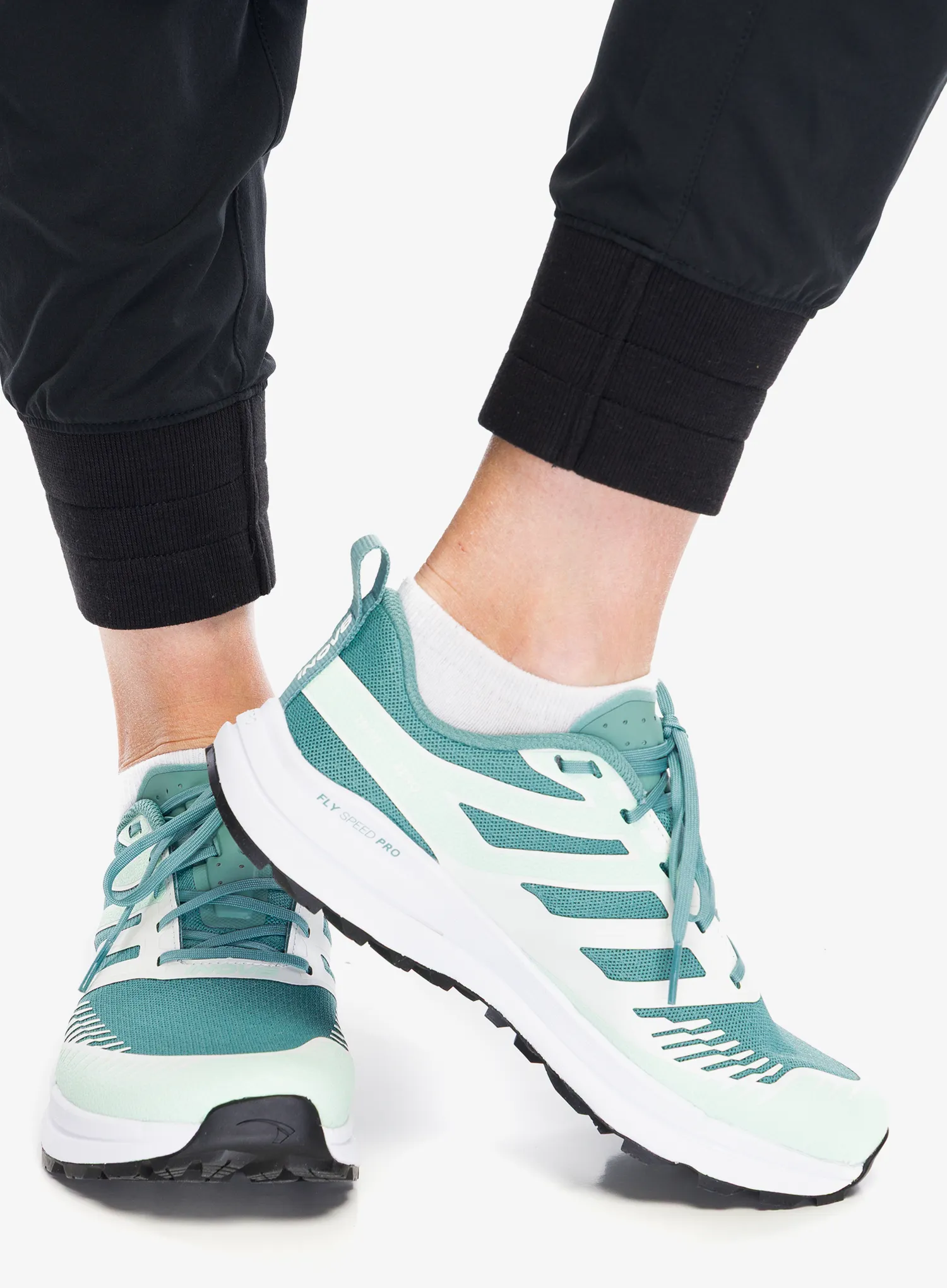 Dámske bežecké topánky Inov-8 TrailFly Zero - teal/white