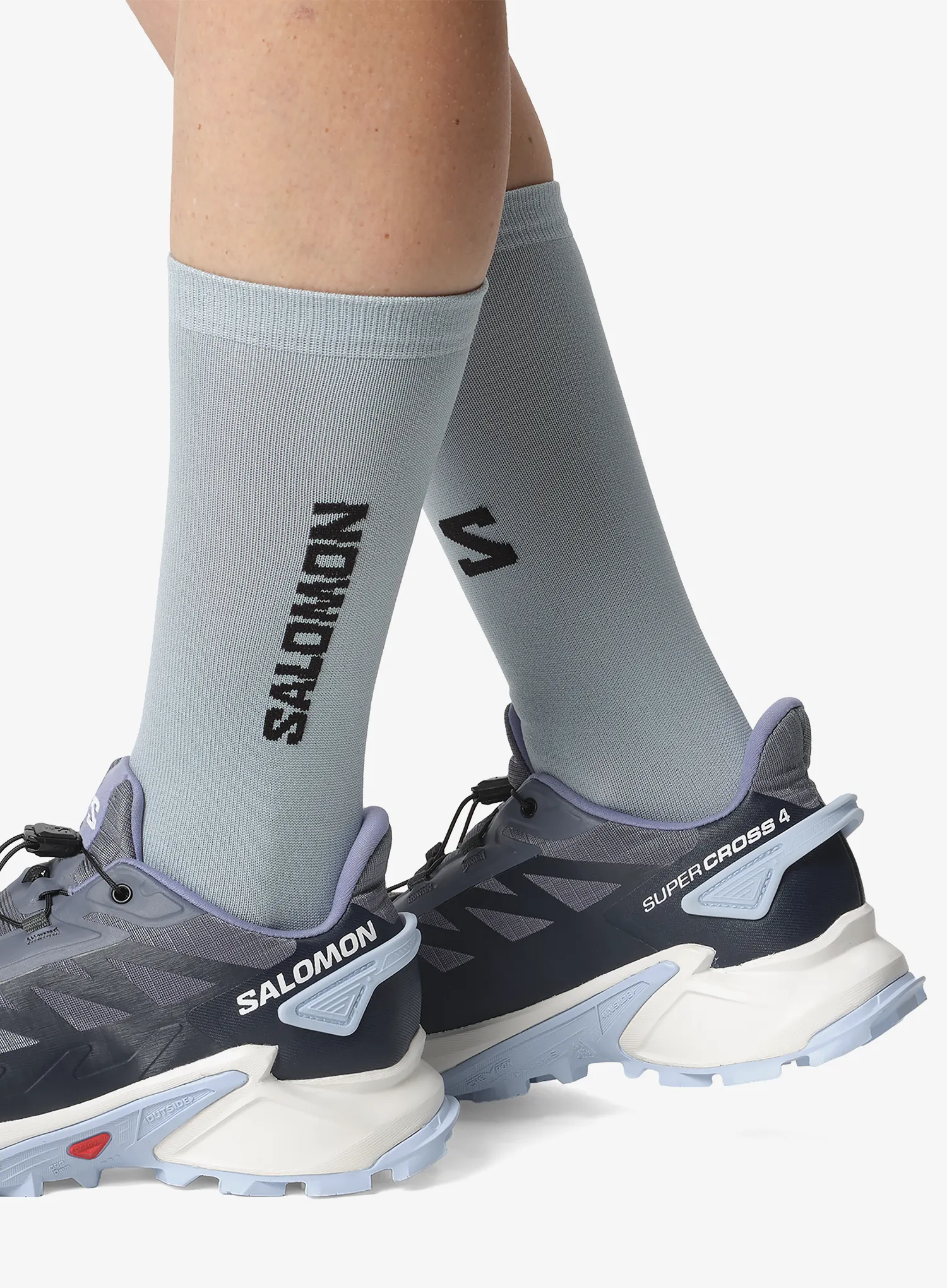 Dámske bežecké topánky Salomon Supercross 4 - grisaille/white/cashmere