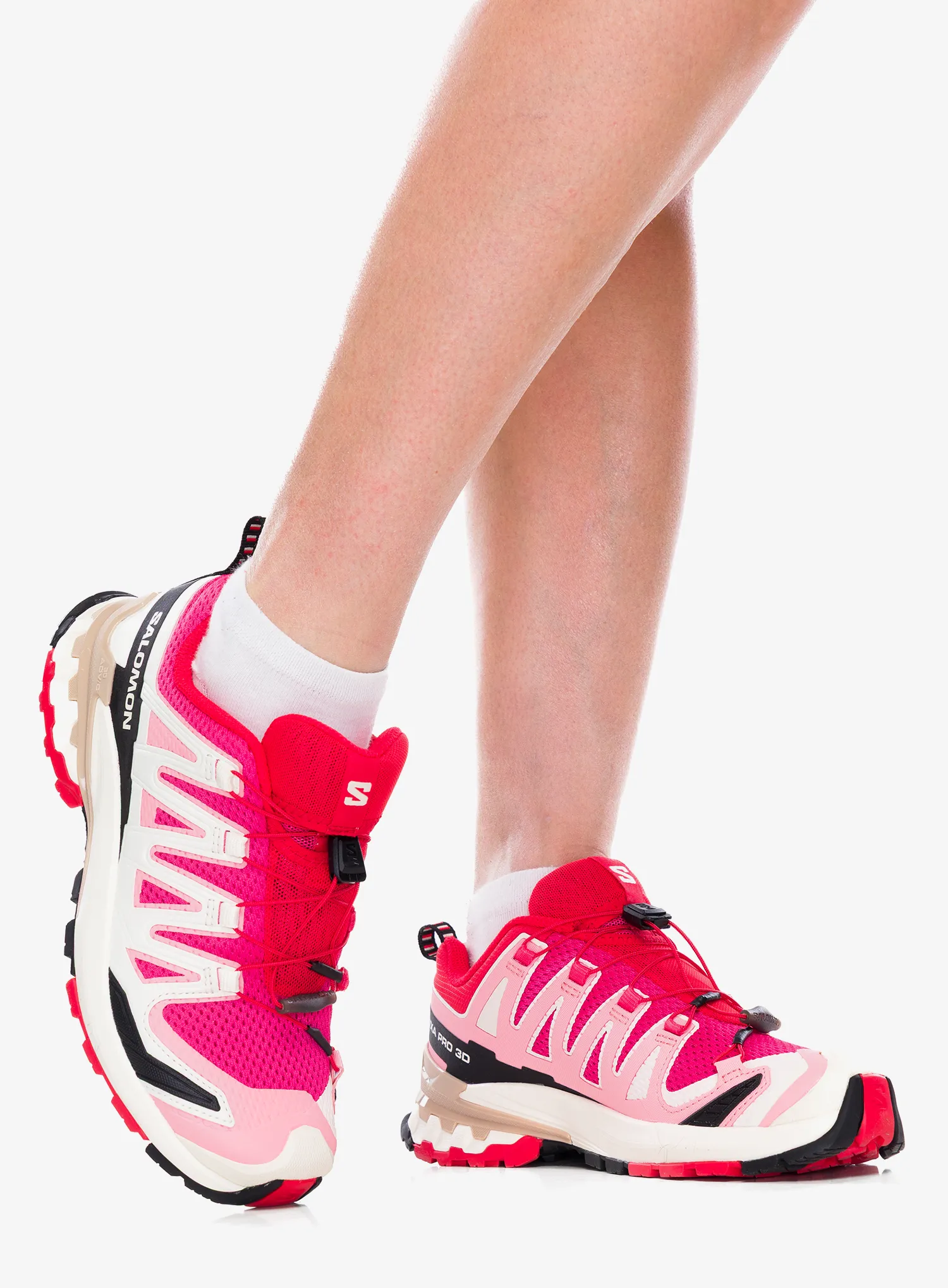 Dámske bežecké topánky Salomon Xa Pro 3D V9 - rouge/vanilla/red