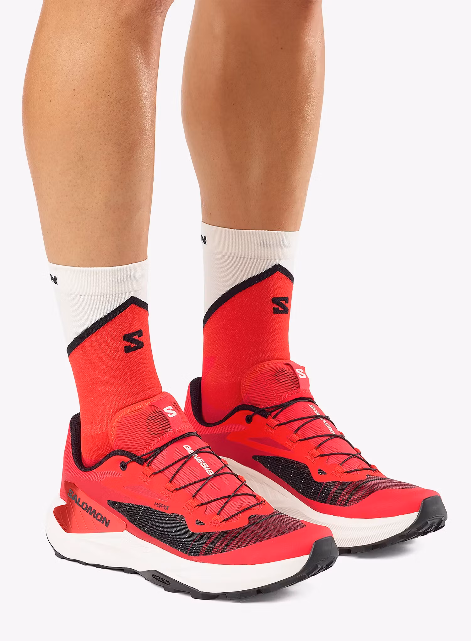 Trailové topánky Salomon Genesis - fiery red/lava falls/black