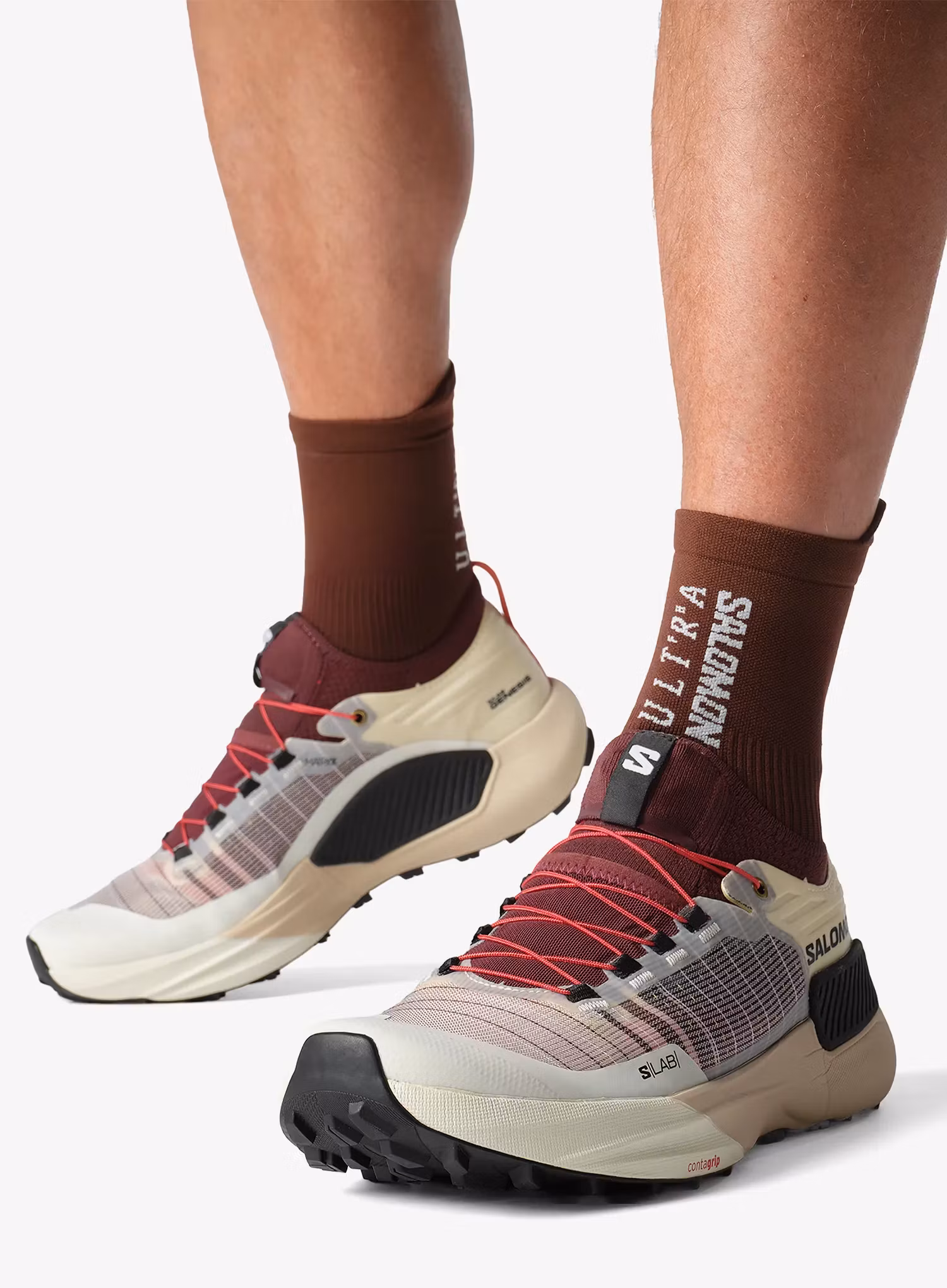 Trailové topánky Salomon S/Lab Genesis - vanilla/chocolate/black