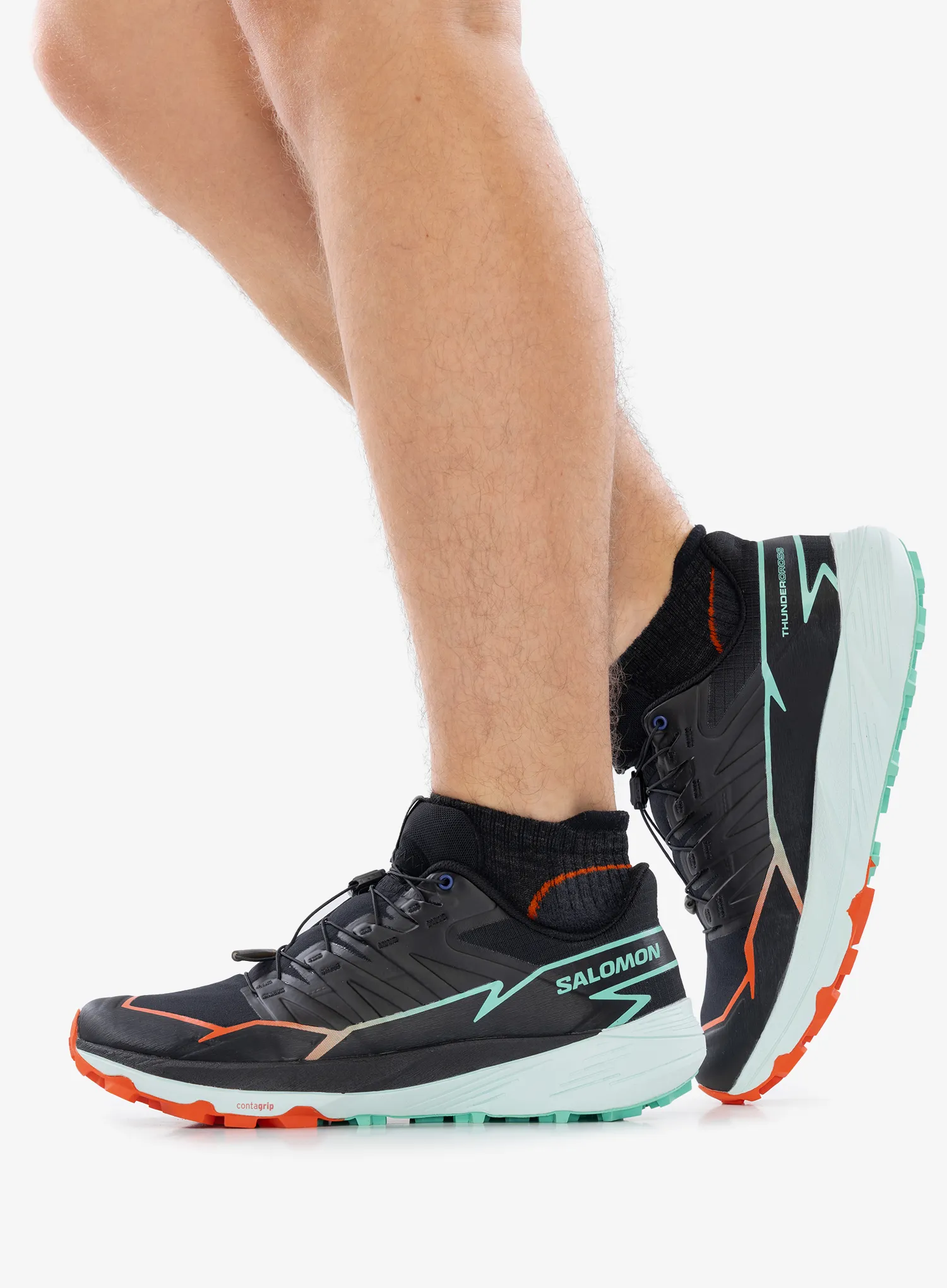 Trailové topánky Salomon Thundercross - black/cherry/green