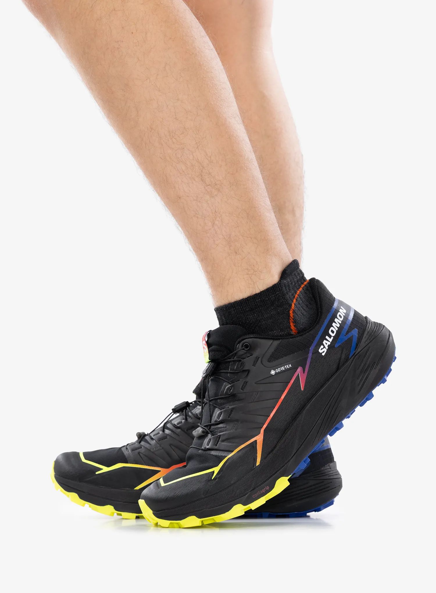 Trailové topánky Salomon Thundercross GTX - black/surf/yellow