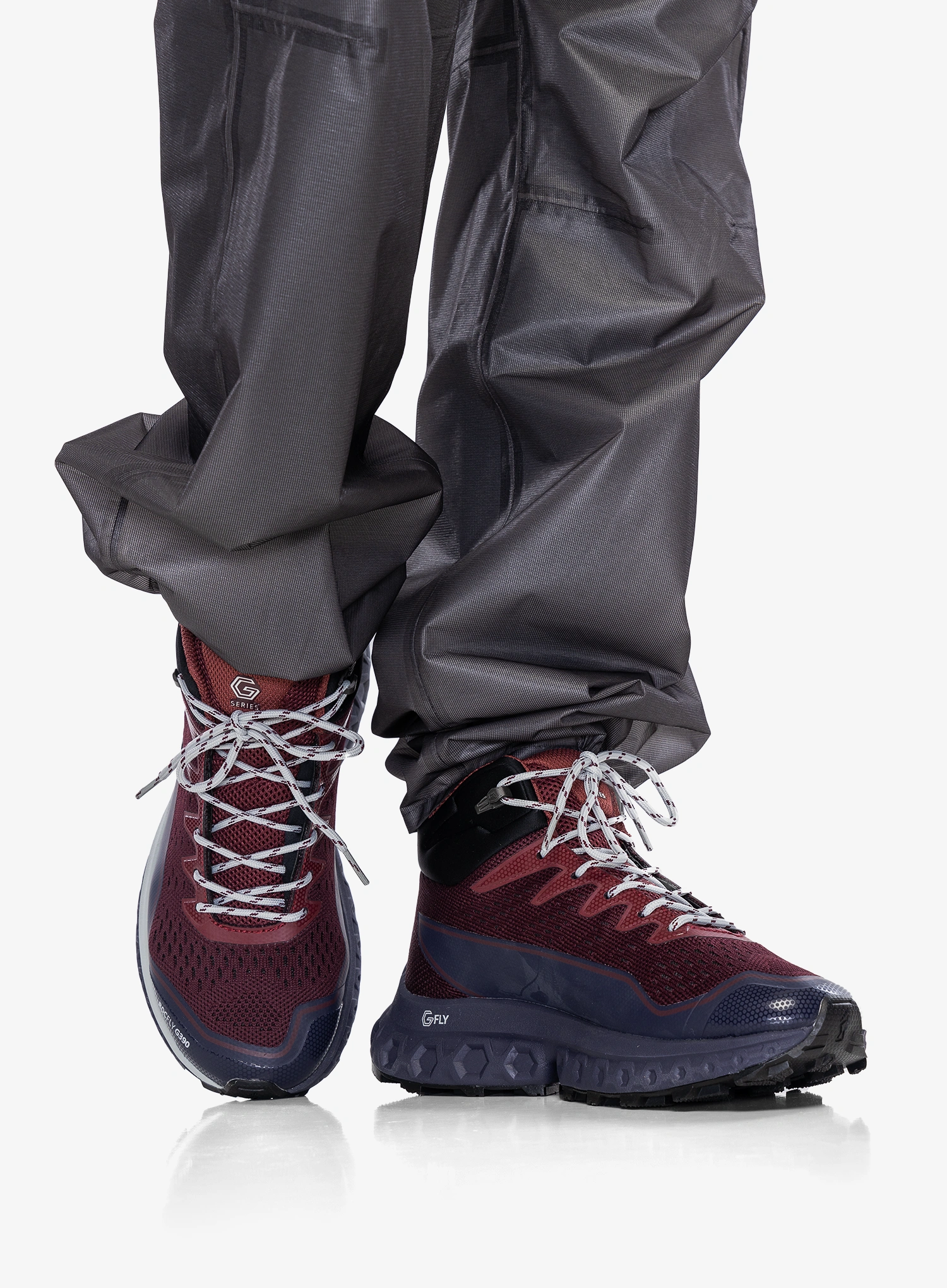 Turistické topánky dámske Inov-8 RocFly G 390 - burgundy/black