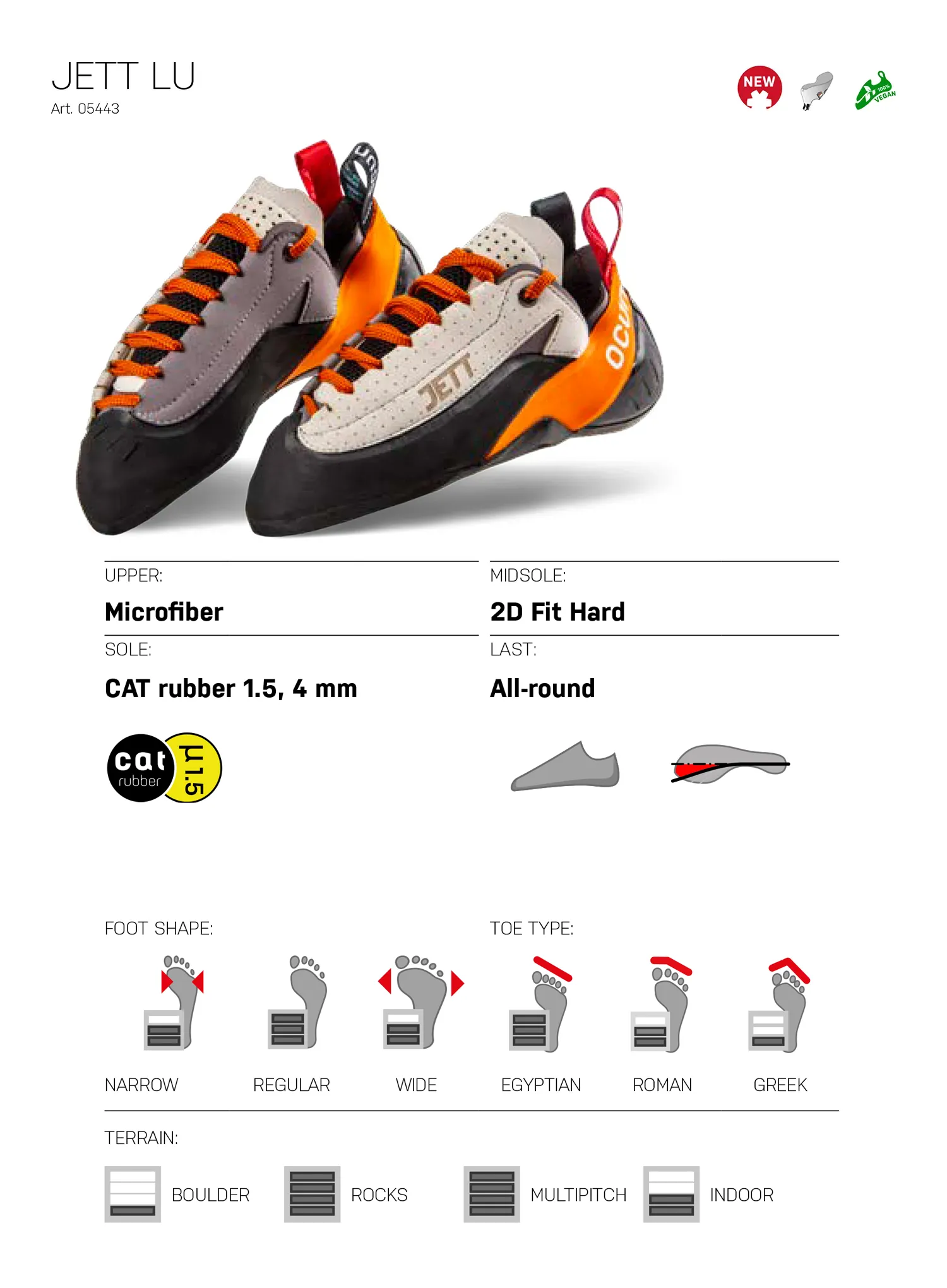 Lezecké topánky Ocun Jett LU - grey/orange