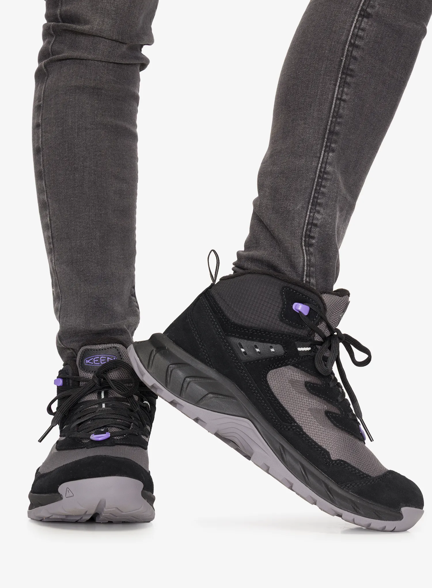 Dámske zimné topánky Keen Hightrail Mid Polar - black/aster purple
