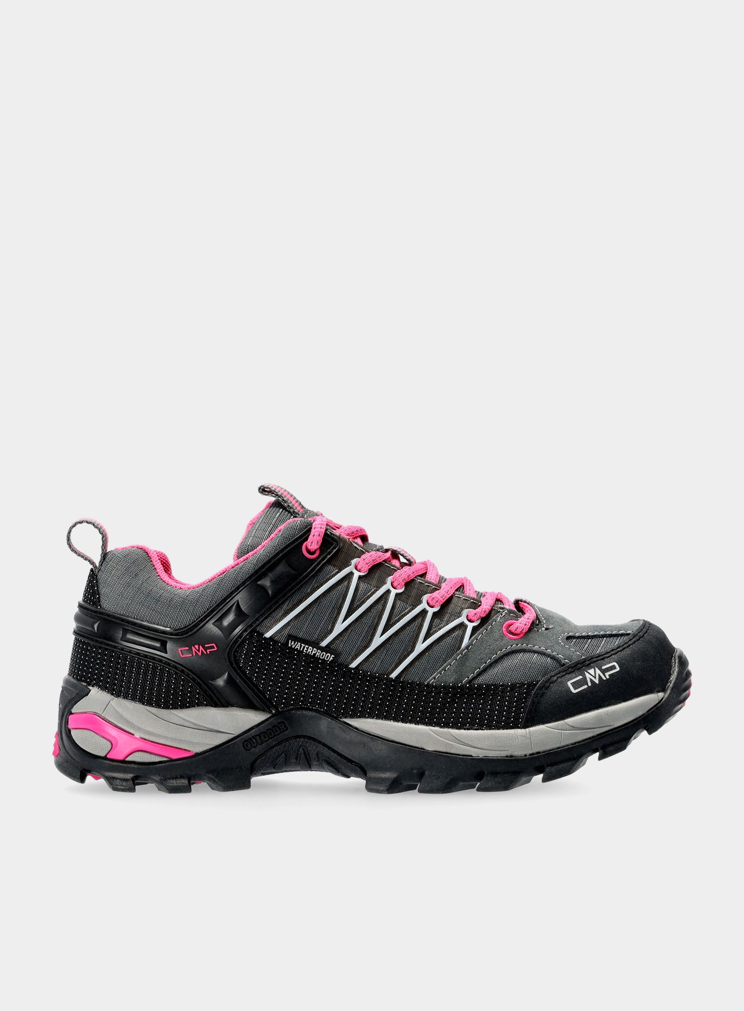 Turistické topánky dámske CMP Rigel Low WP - grey/fuxia/ice