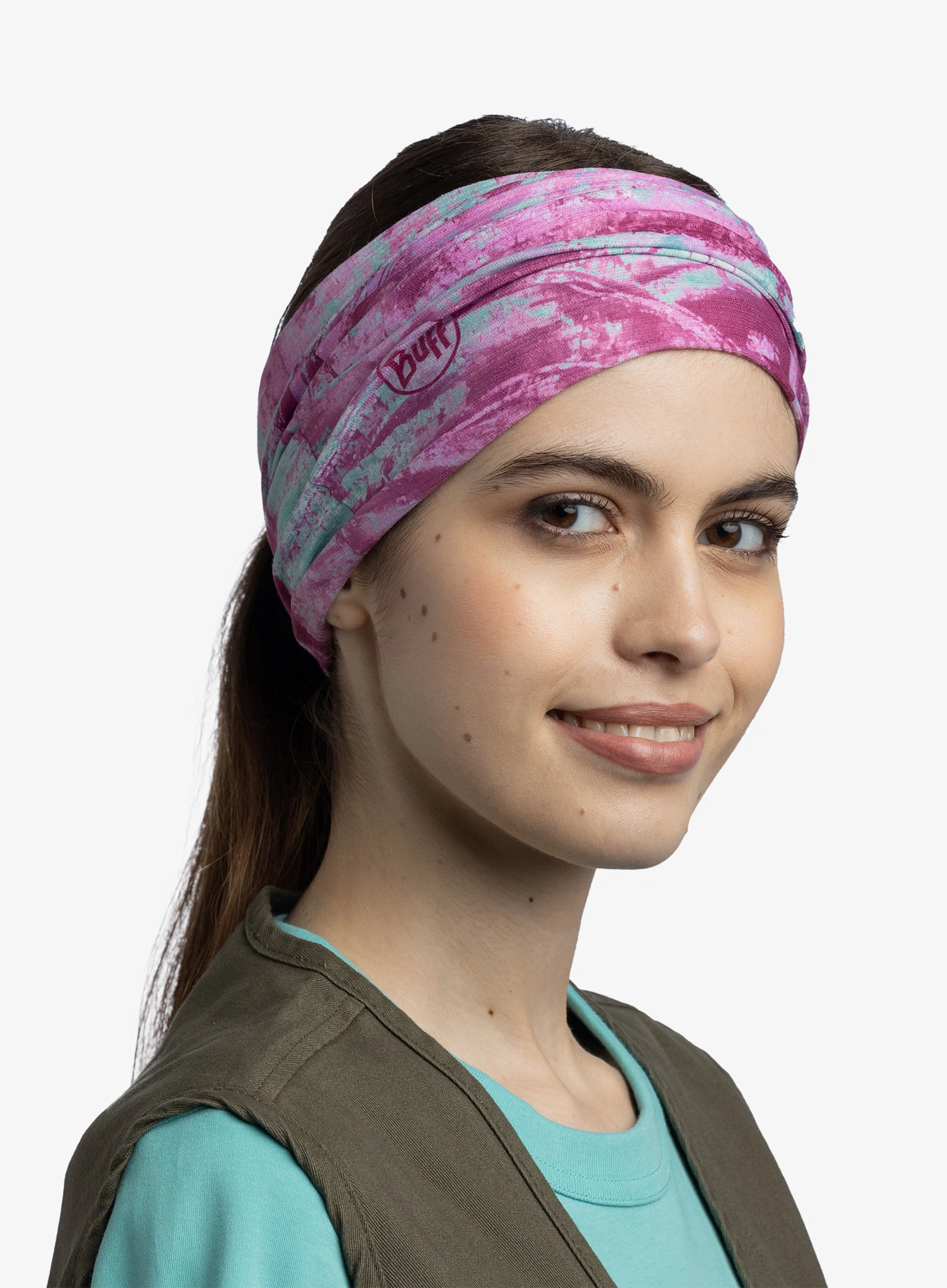 Multifunkčná šatka Buff CoolNet UV - real tree aspect ocean spray