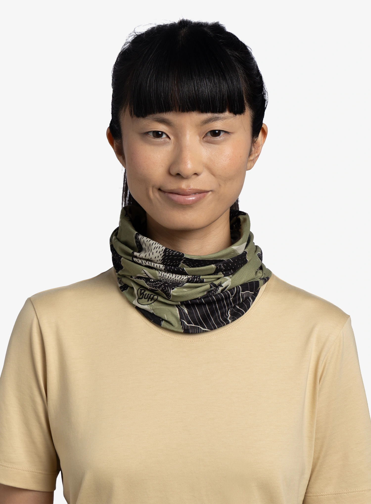 Multifunkčná šatka Buff Coolnet UV - rub chomp khaki     
