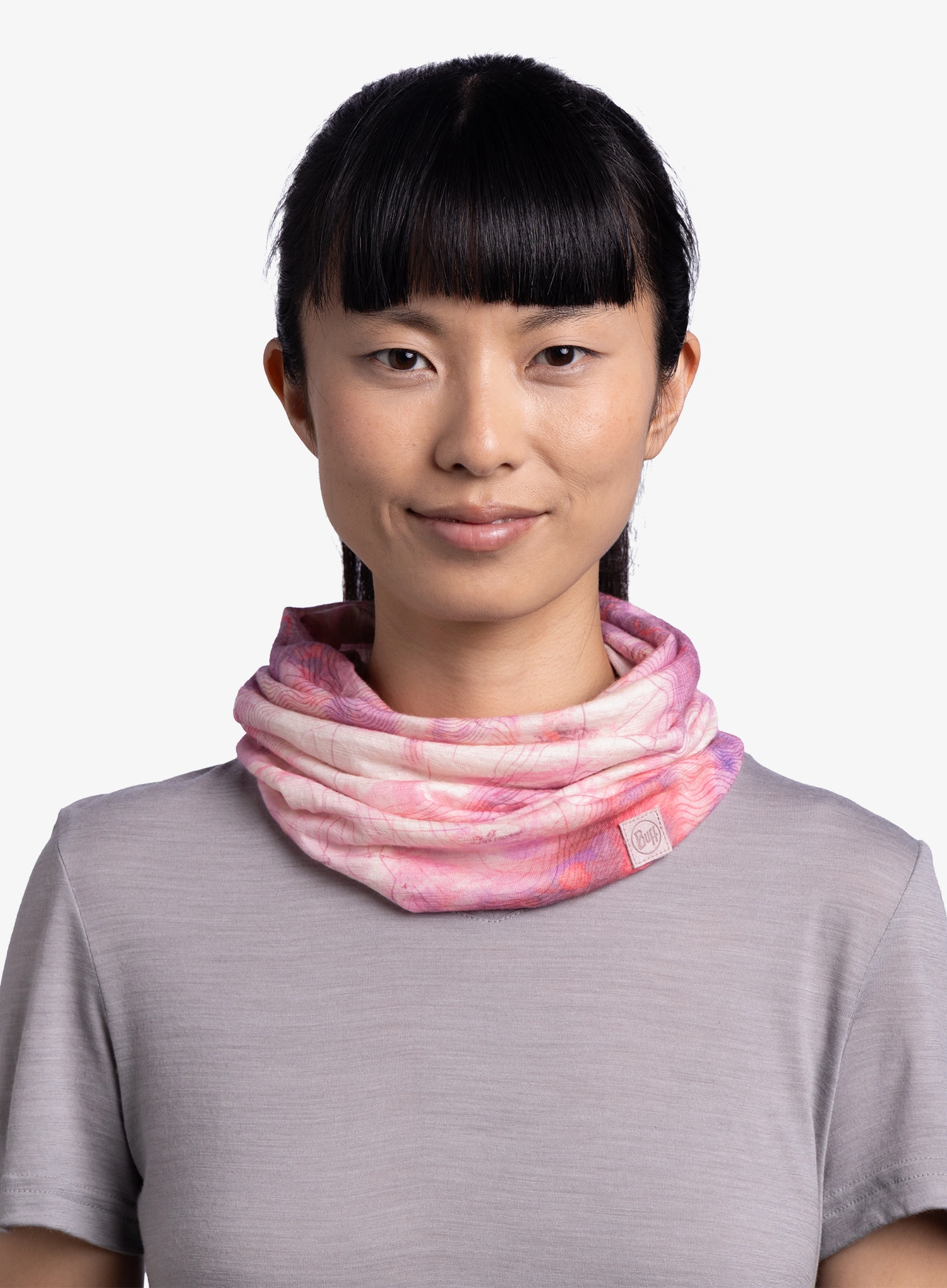 Multifunkčná šatka Buff Merino Lightweight Digital Prints - orisa pink azalea