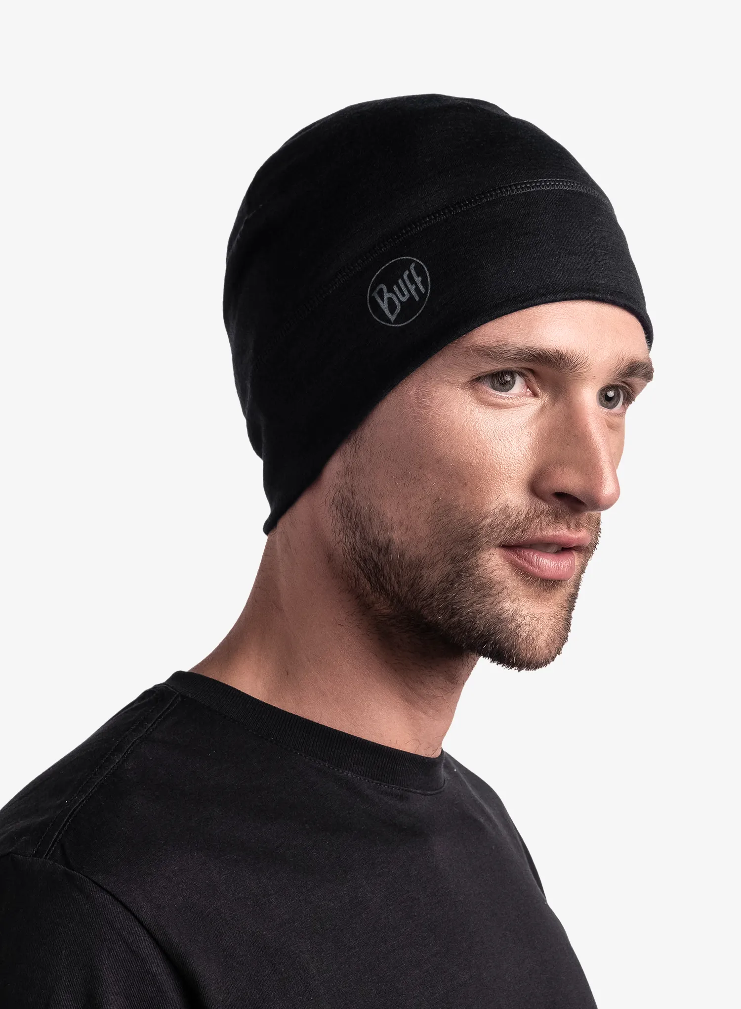 Čiapka Buff Lightweight Merino Wool Hat - solid black