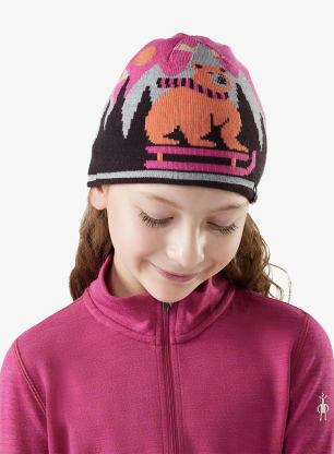 Detská čiapka Smartwool Reversible Art Beanie - terracotta