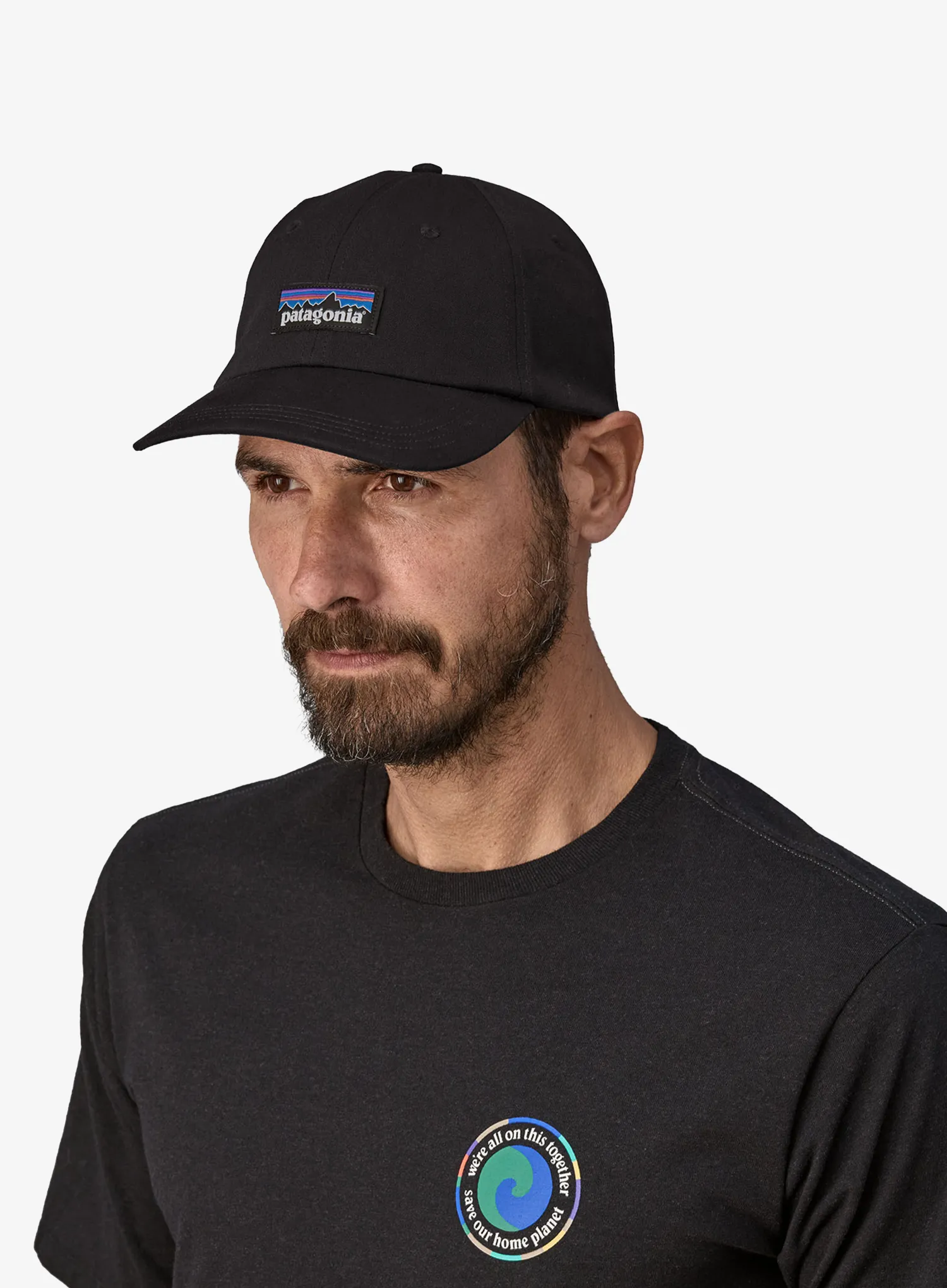 Čiapka Patagonia P-6 Label Trad Cap - black