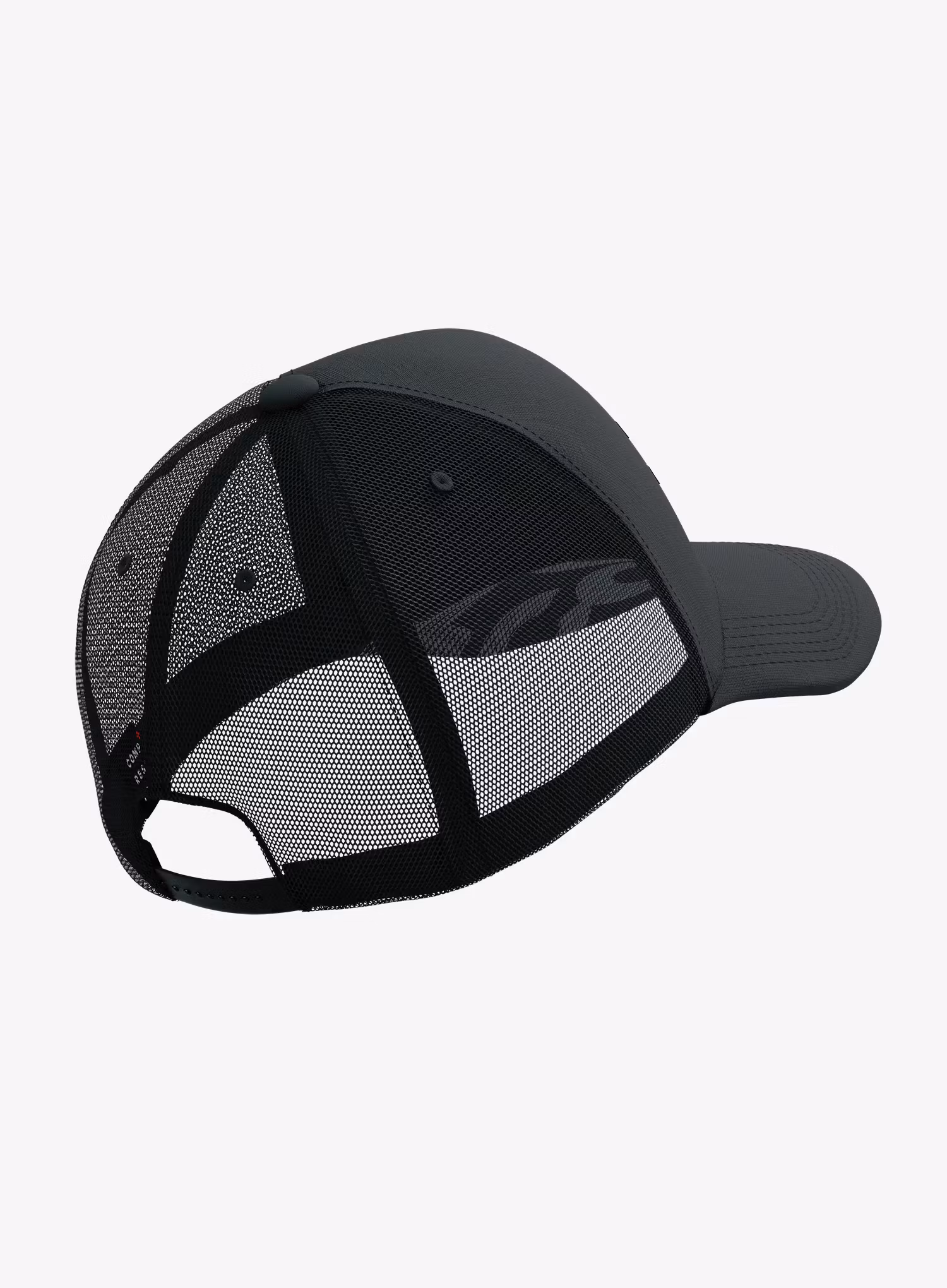 Šiltovka Compressport Trucker Cap - black/black refl