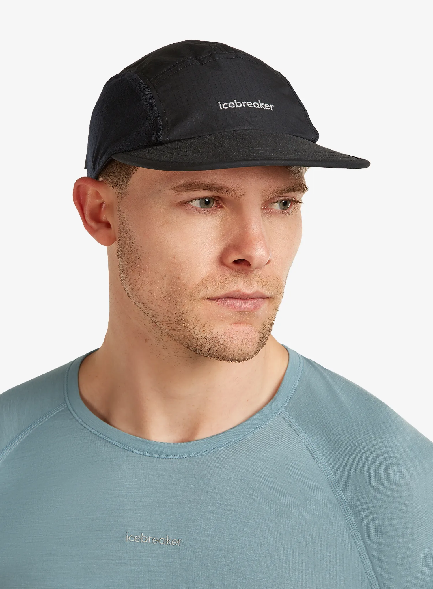 Šiltovka Icebreaker Shell+ Cotton Windb 5 Panel Cap - black