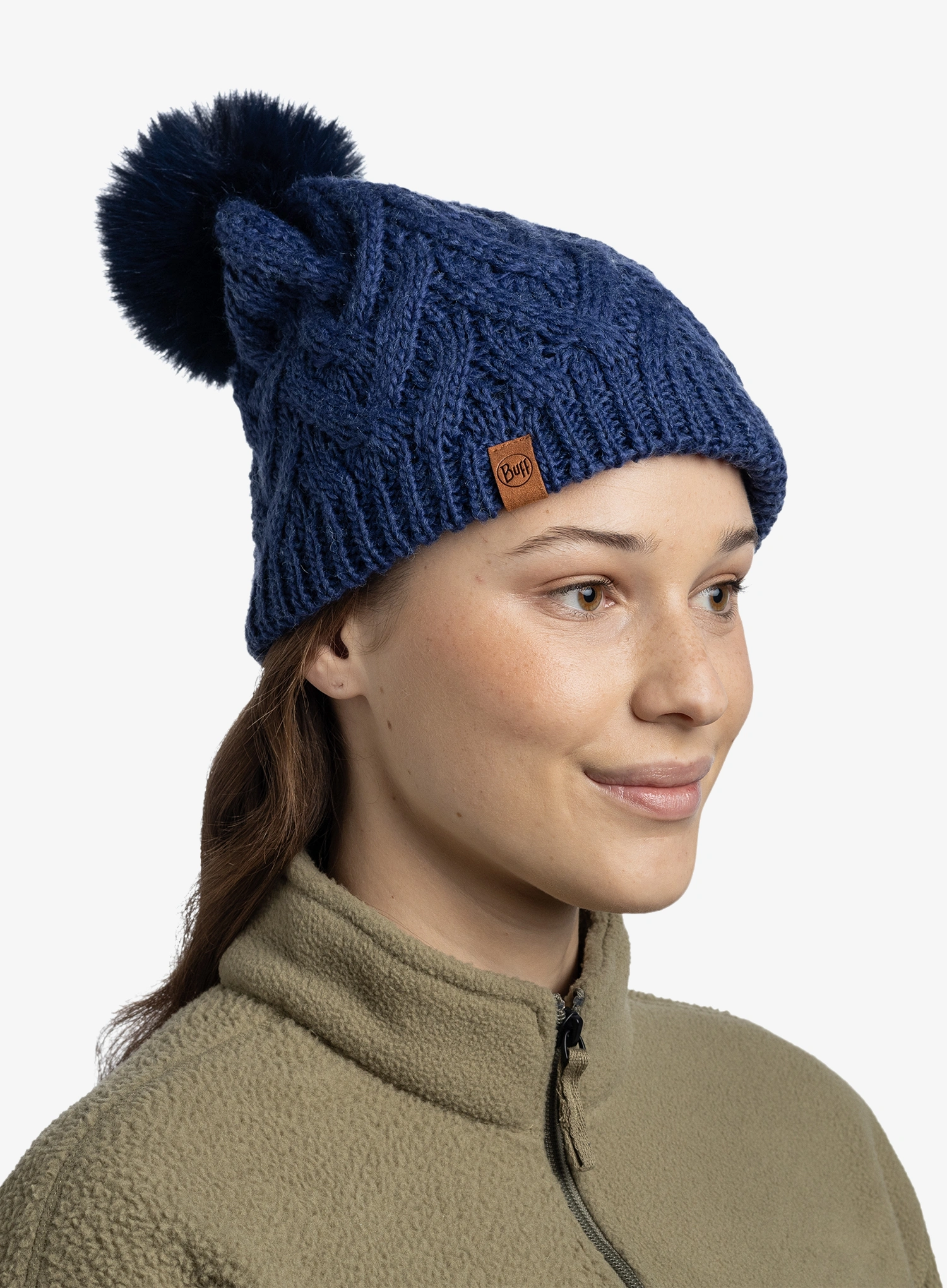 Dámska zimná čiapka Buff Knitted&Fleece Beanie Caryn - midnight