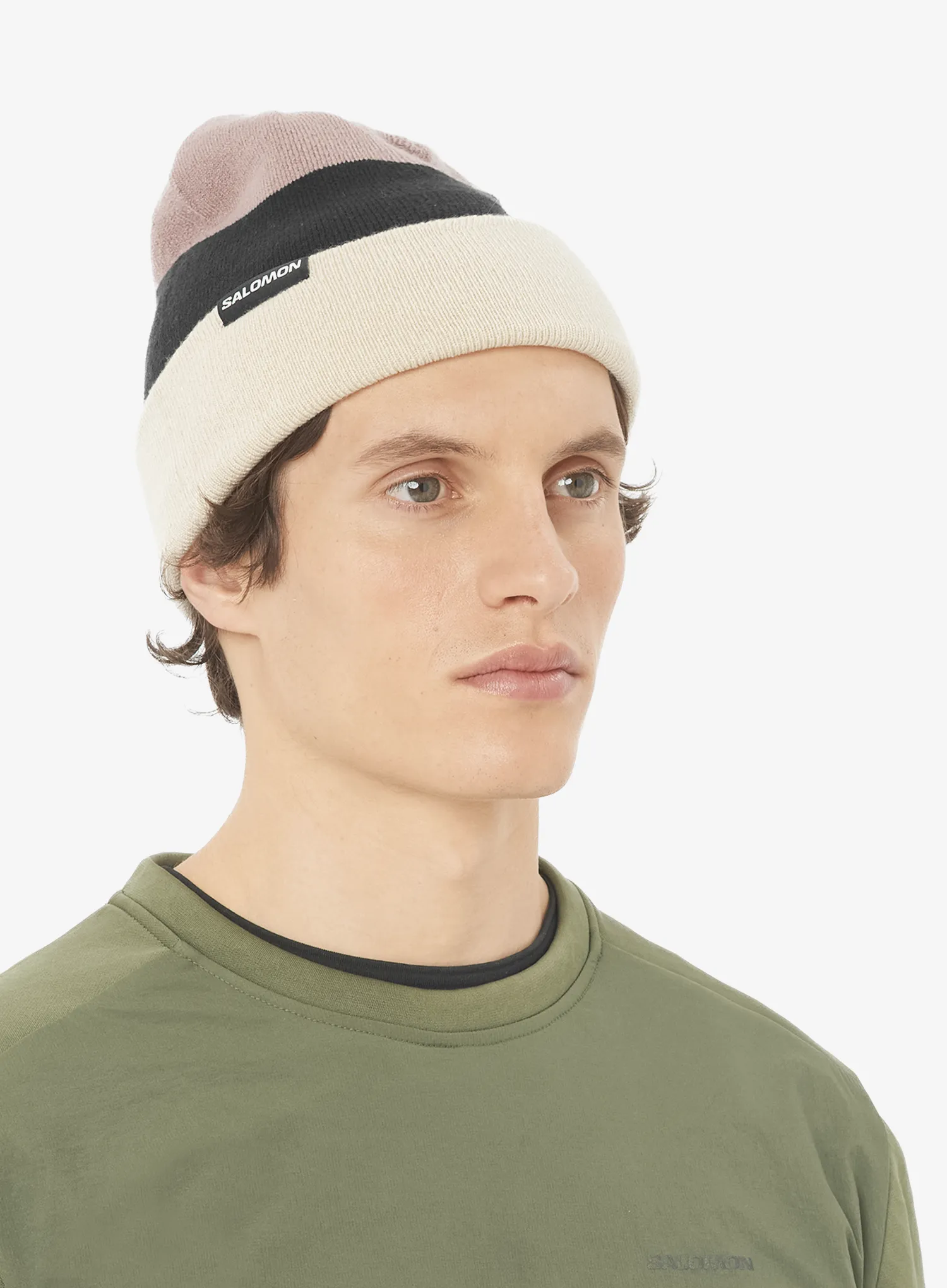 Zimná čiapka Salomon Flatspin Reversible Beani - black/whisper white/etherea