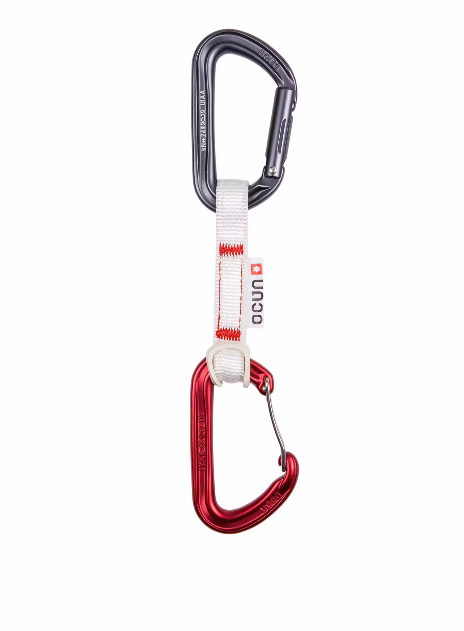 Lezecké expresky Ocun Hawk QD Combi Bio-Dyn-Ring 15 mm 10 cm 6-pack - red