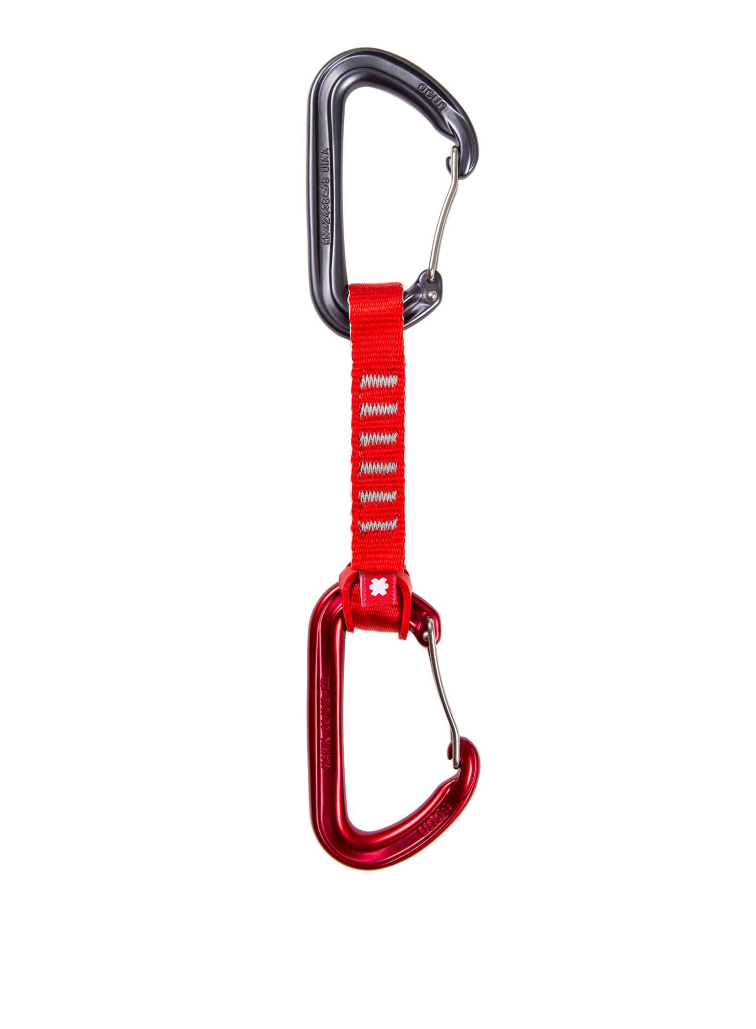 Lezecké expresky Ocun Hawk QD Wire Eco-Pes 16 mm 10 cm 6-pack - red