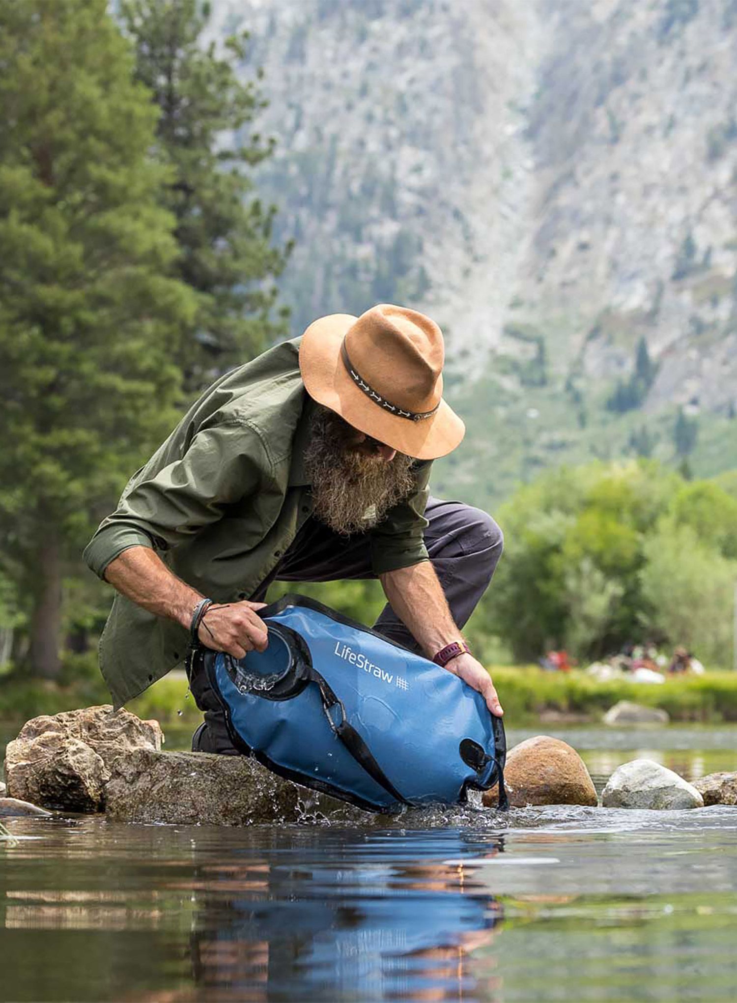 Vodný filter LifeStraw Peak Series Flex Gravity Water Filter System 8L - mountain blue