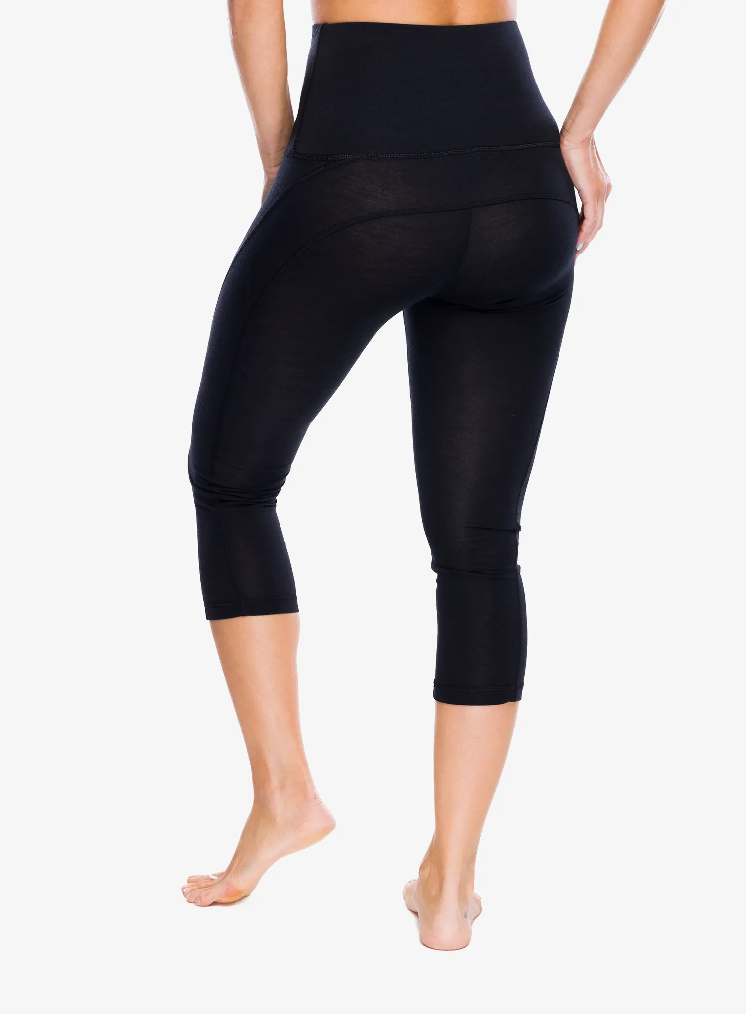 Dámske funkčné legíny Super.natural Tundra175 Comfy Tight 3/4 - jet black