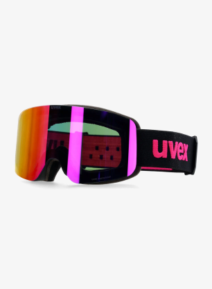 Lyžiarske okuliare pre deti Uvex pwdr FM - black/pink/green/clear