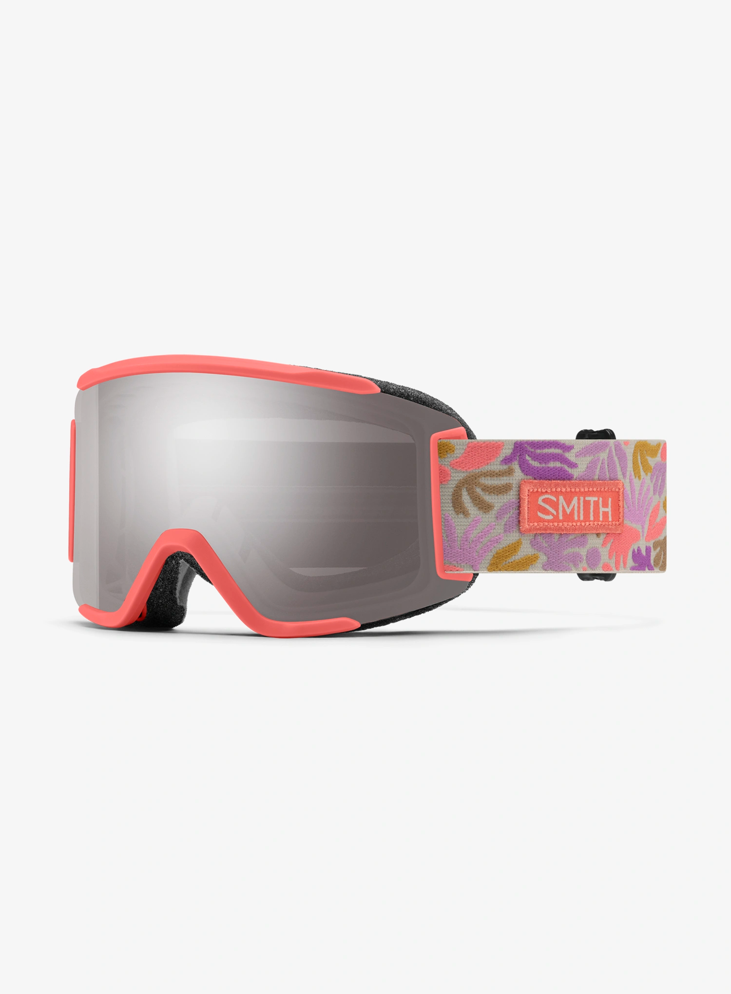 Lyžiarske okuliare Smith Squad S - flare flora/sun platin mirror