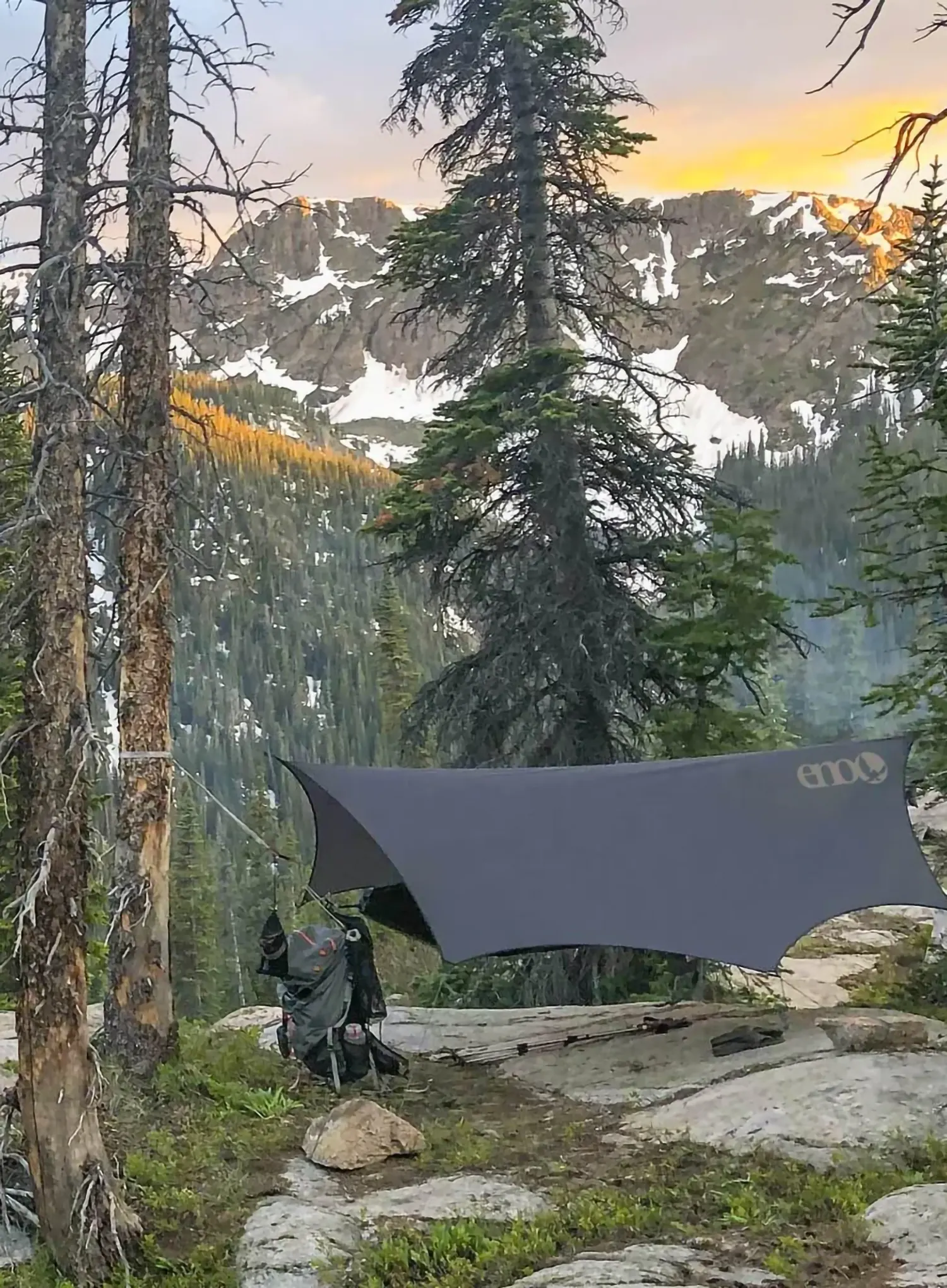 Hojdacia sieť ENO JungleLink Hammock System - charcoal/evergreen