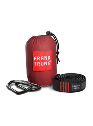 Hojdacia sieť Grand Trunk Double Deluxe Parachute Nylon with Straps - crimson/charcoal