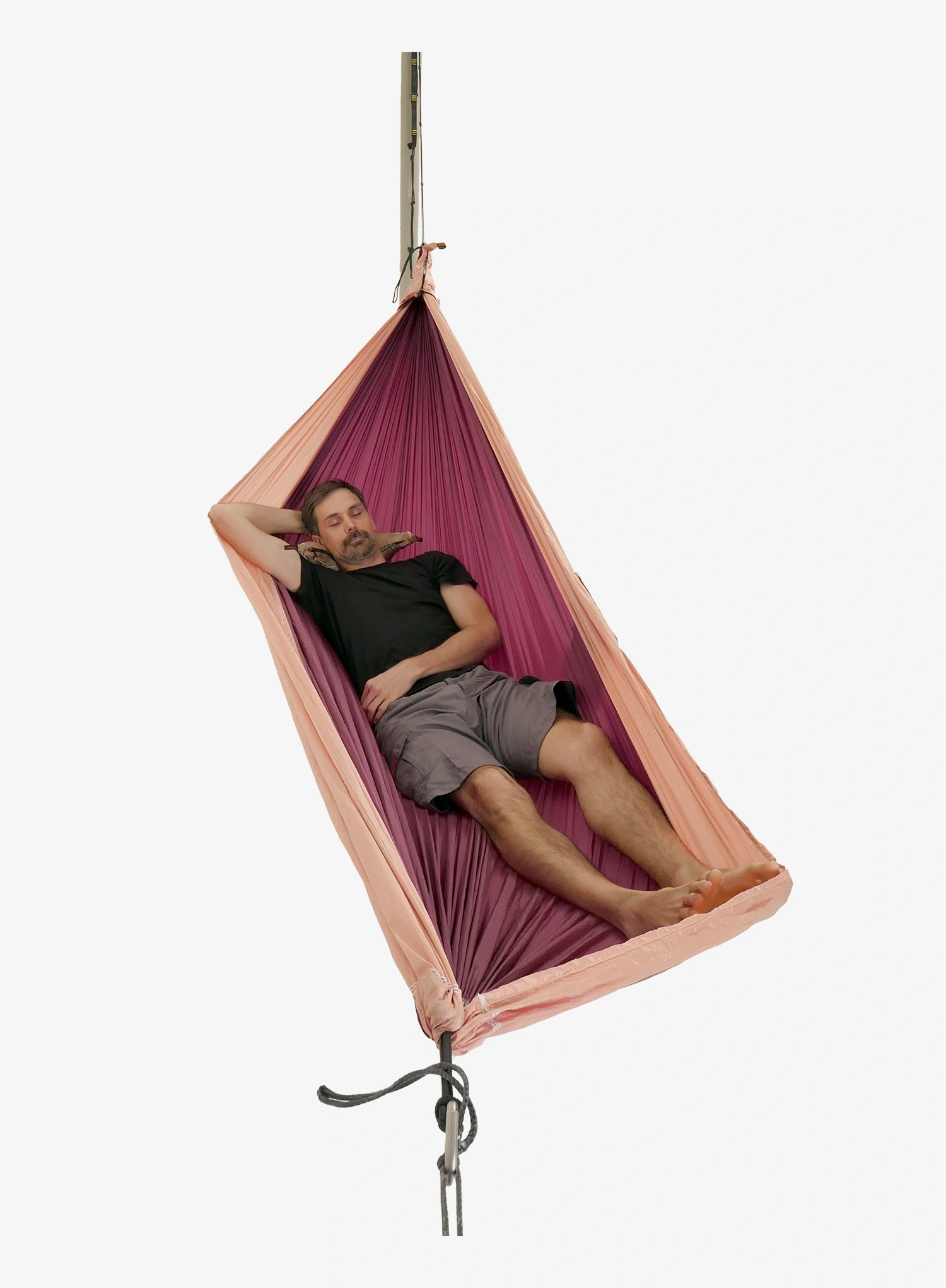 Hojdacia sieť pre dvoch Ticket To The Moon Original Hammock - plum/peach