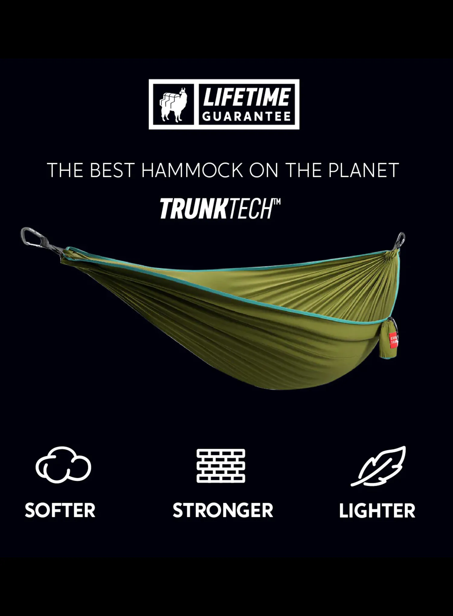 Hojdacia sieť Grand Trunk TrunkTech Double - green/aqua