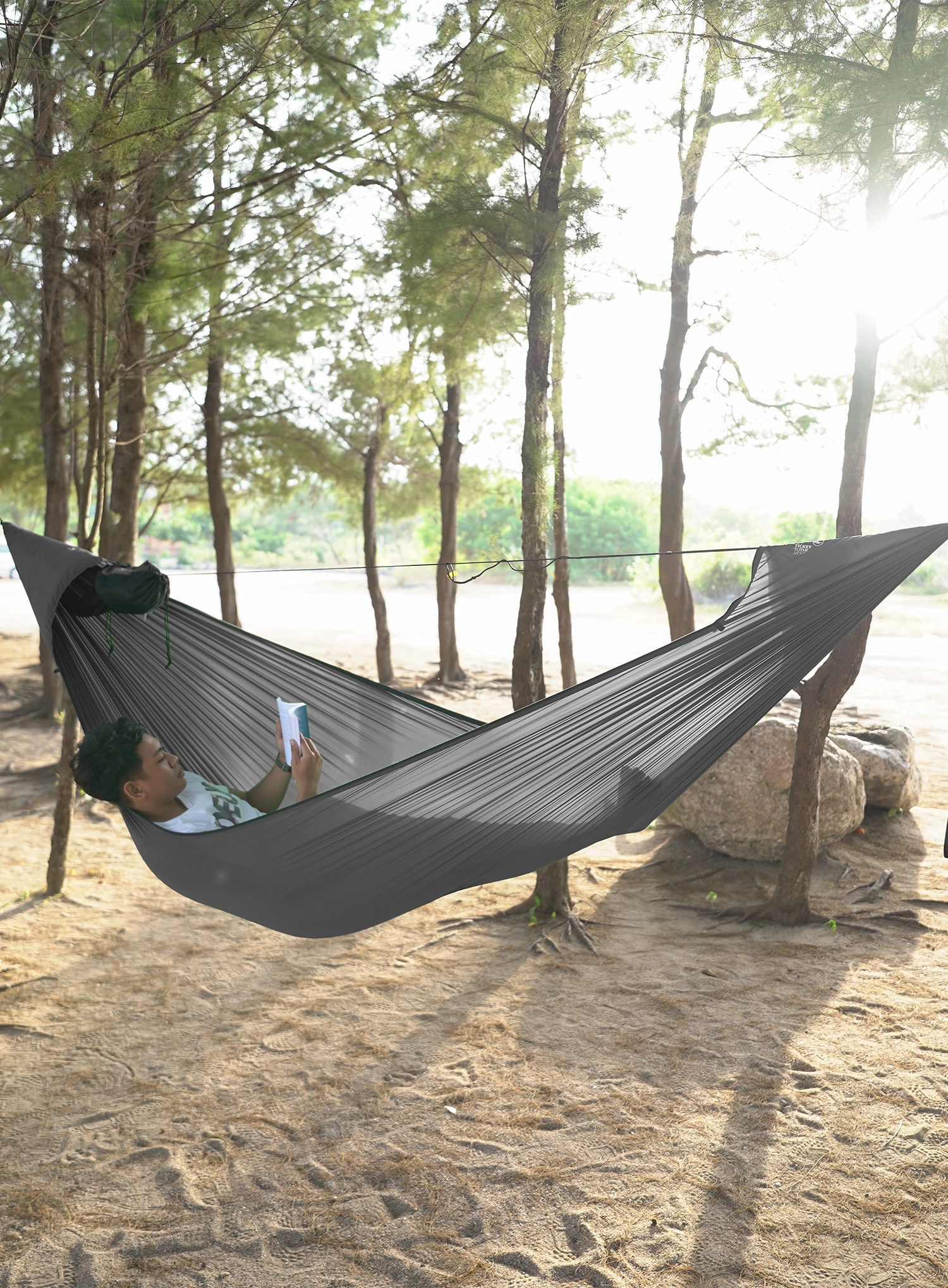 Hojdacia sieť Ticket To The Moon Lightest Pro Hammock - grey