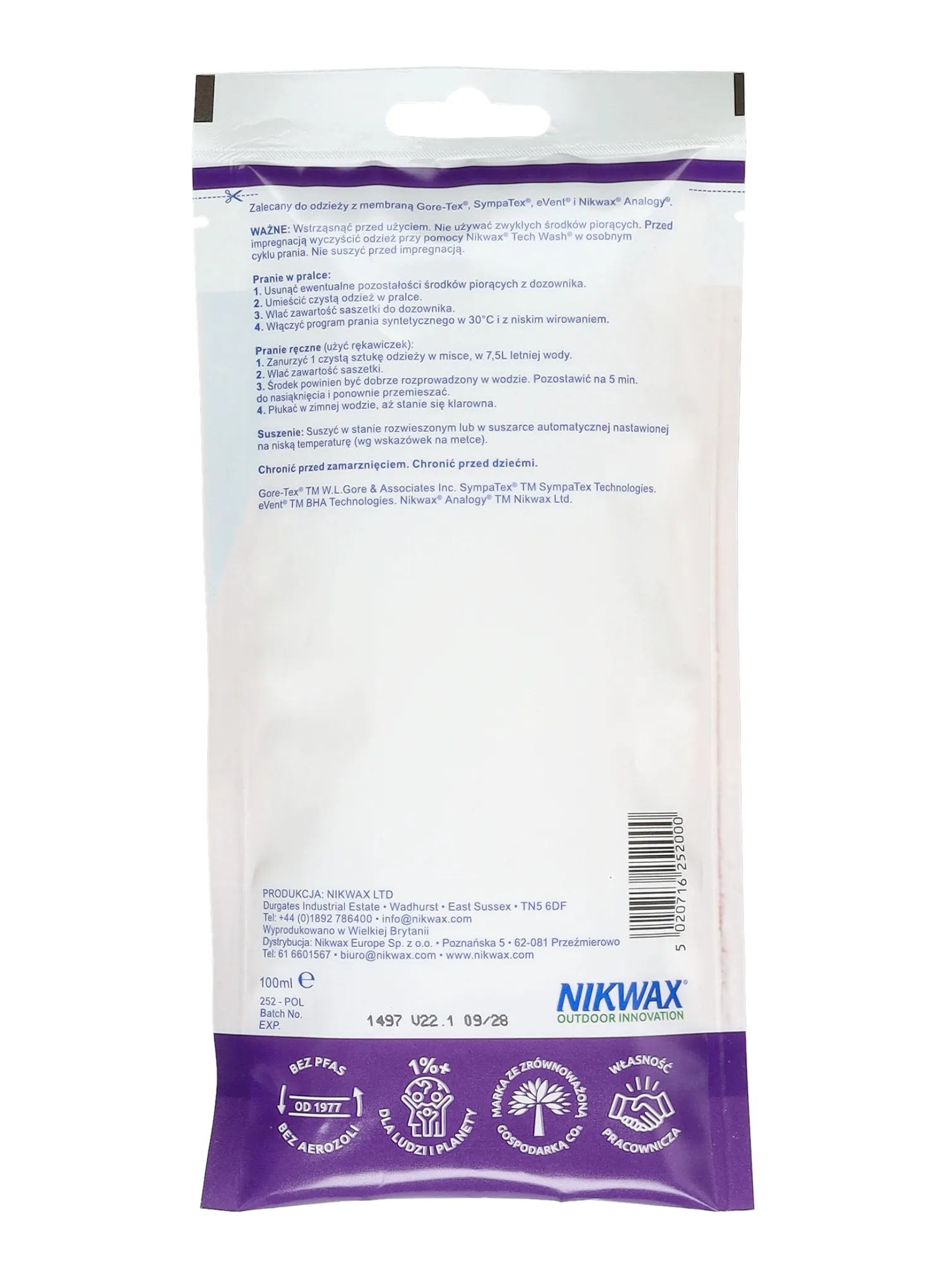 Impregnácia Nikwax TX Direct Wash In 100 ml