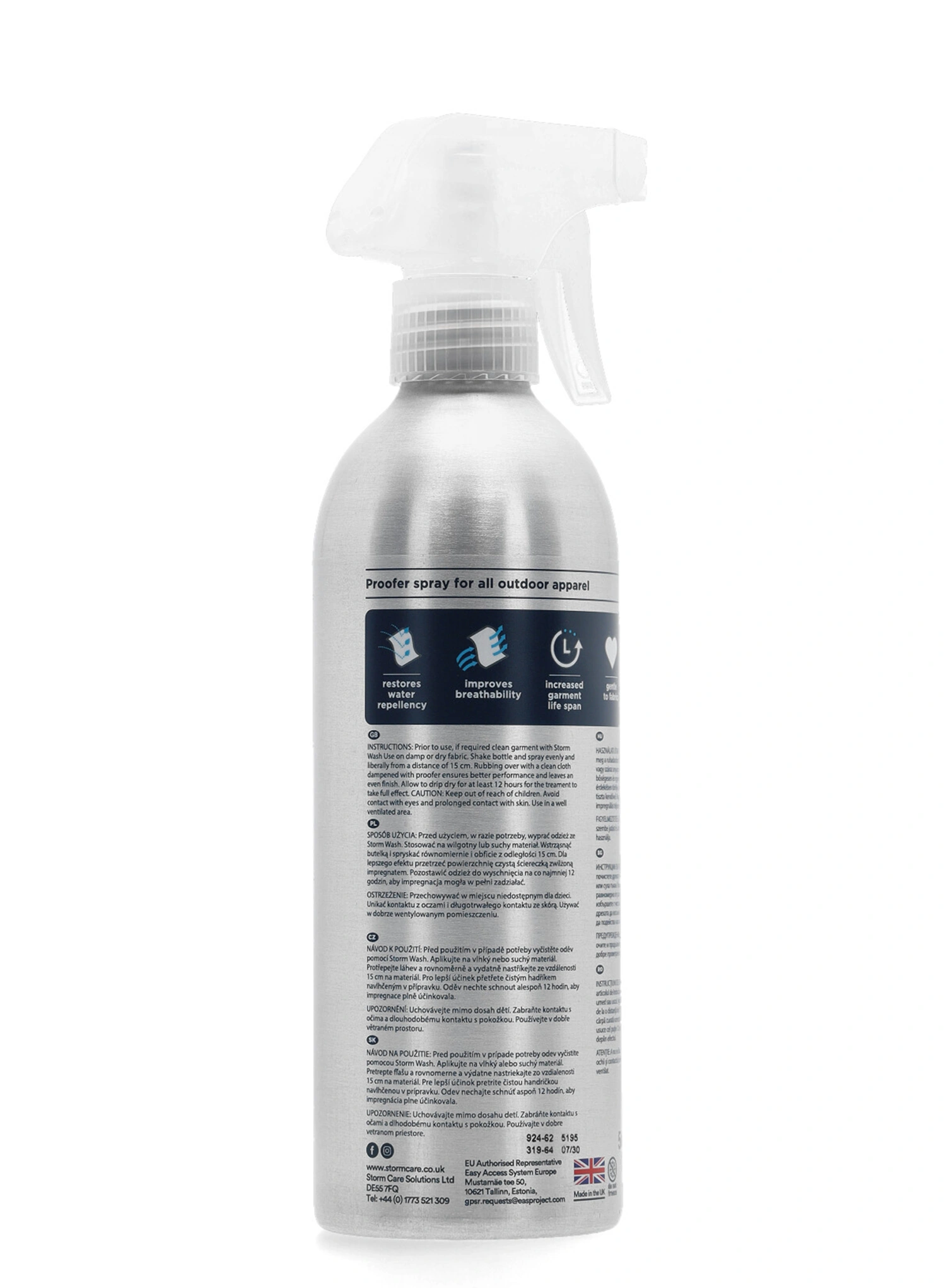 Impregnácia Storm Apparel and Down Proofer Spray On Heat Cure 500 ml