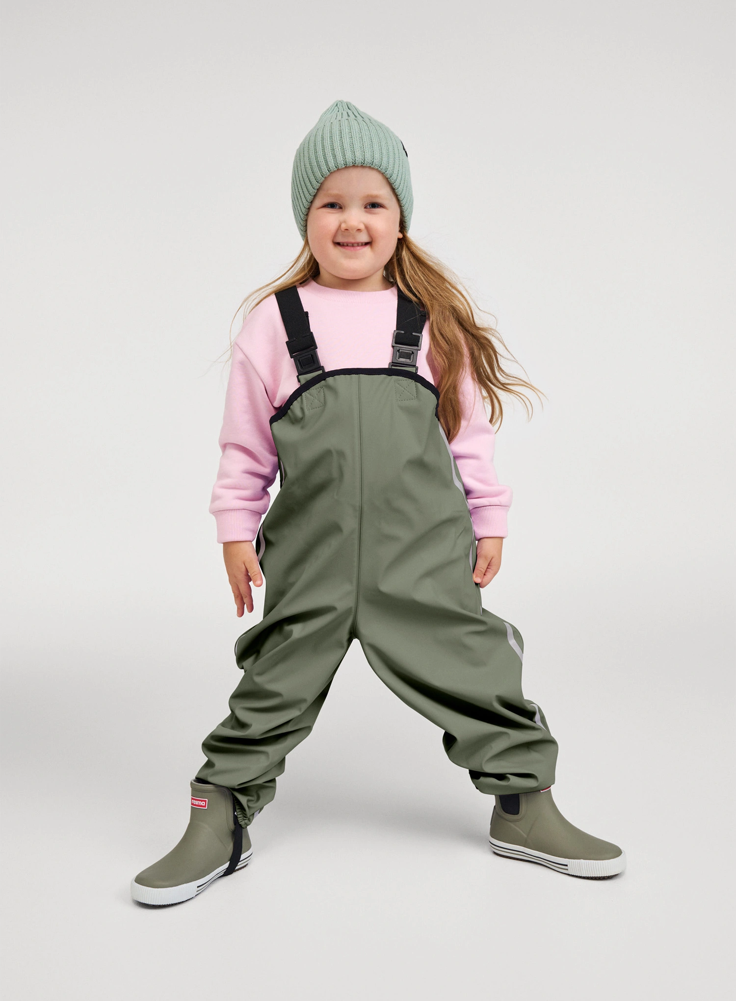 Detské gumáky Reima Ankles - greyish green