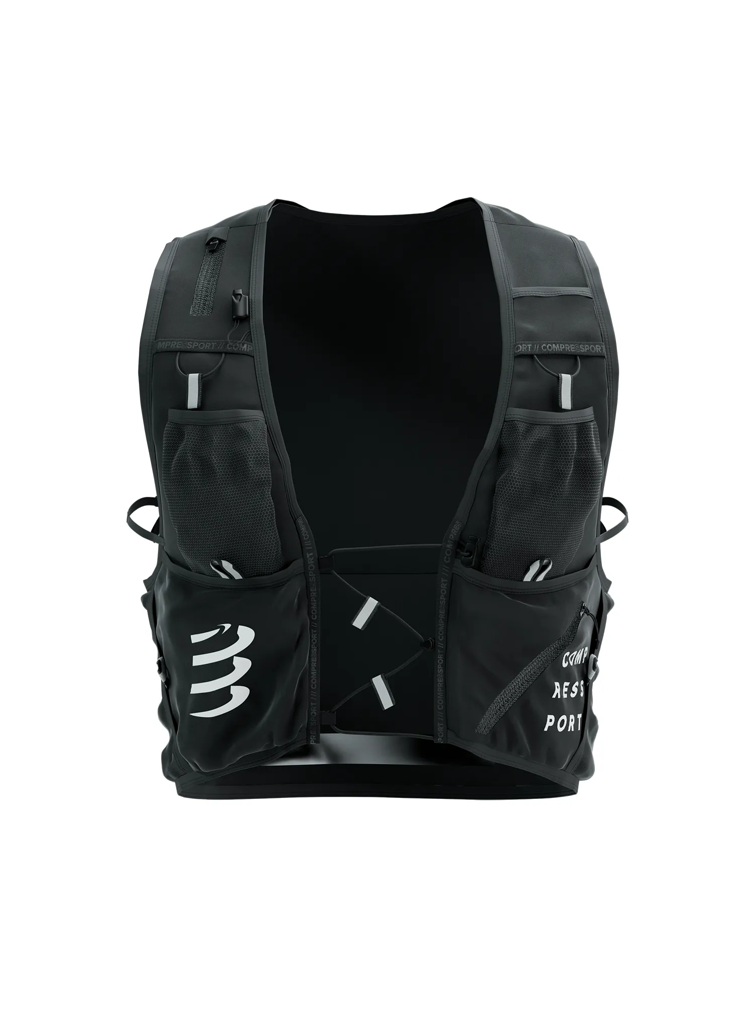 Bežecká vesta Compressport Ultrun Evo 10 Pack - black