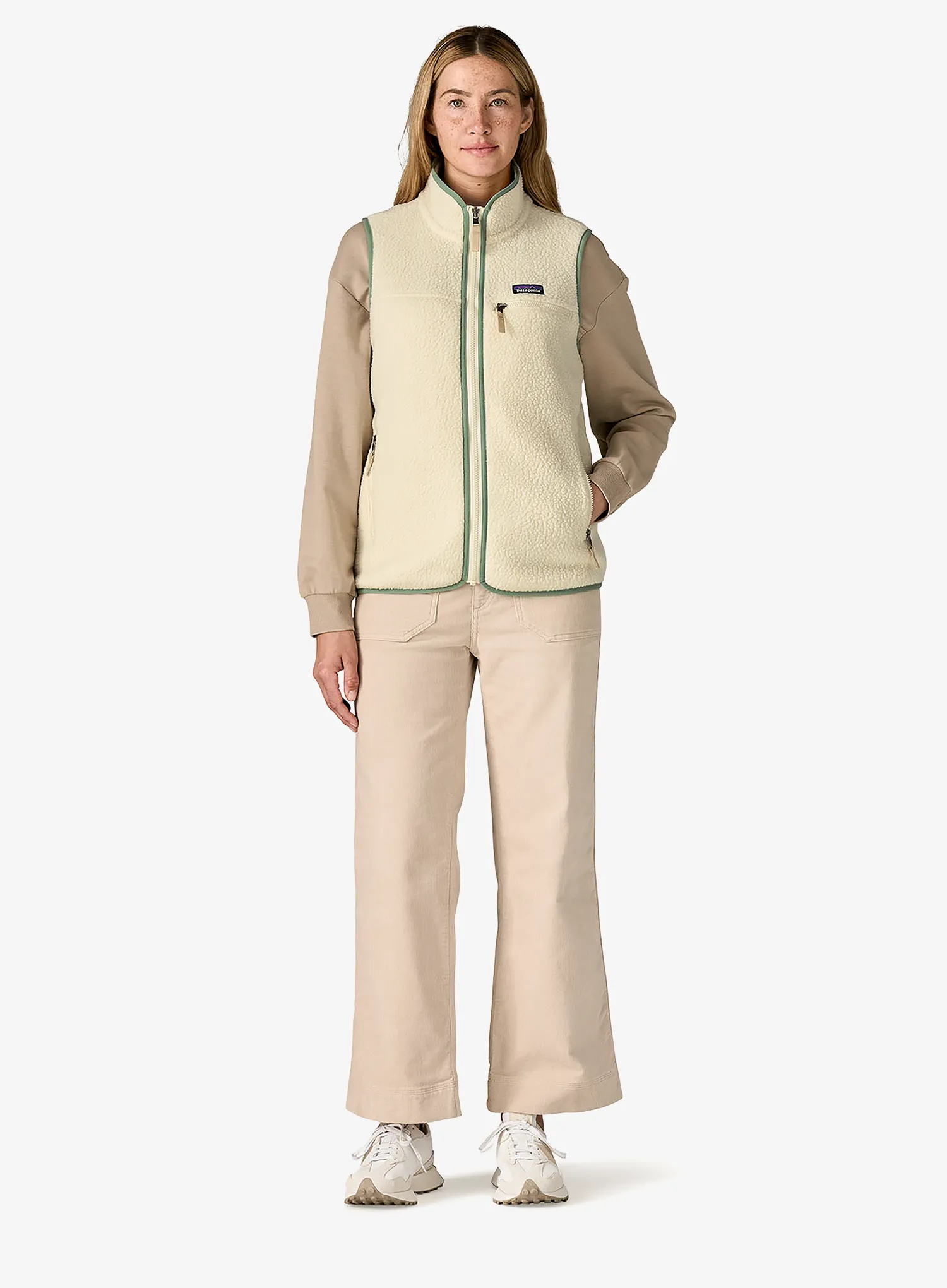 Dámska vesta Patagonia Retro Pile Vest - natural/ellwood green