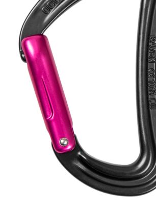Karabína Ocun Raven Straight - anthracite/pink