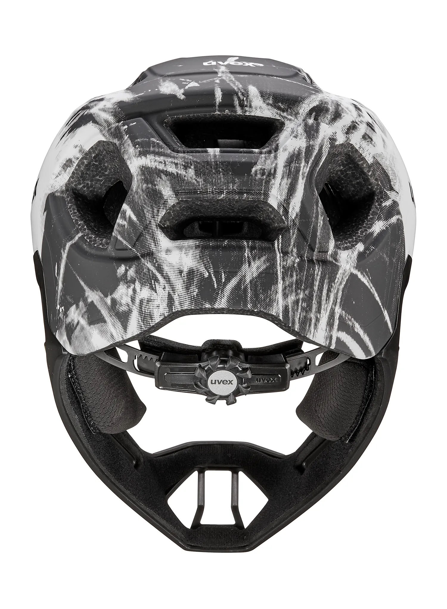 Detská prilba Uvex React Jr. Fullface - black/white matt