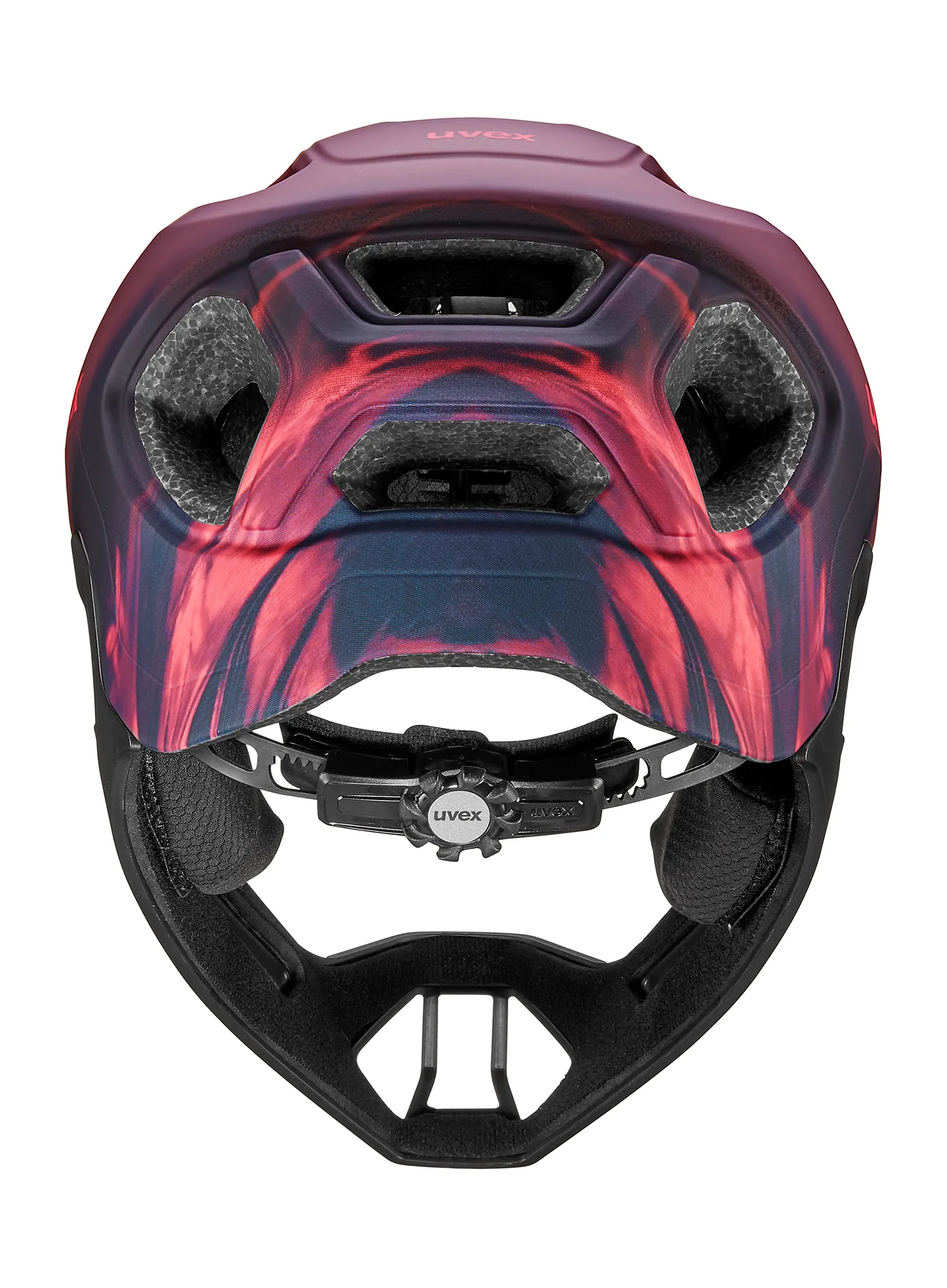 Detská prilba Uvex React Jr. Fullface - cranberry matt