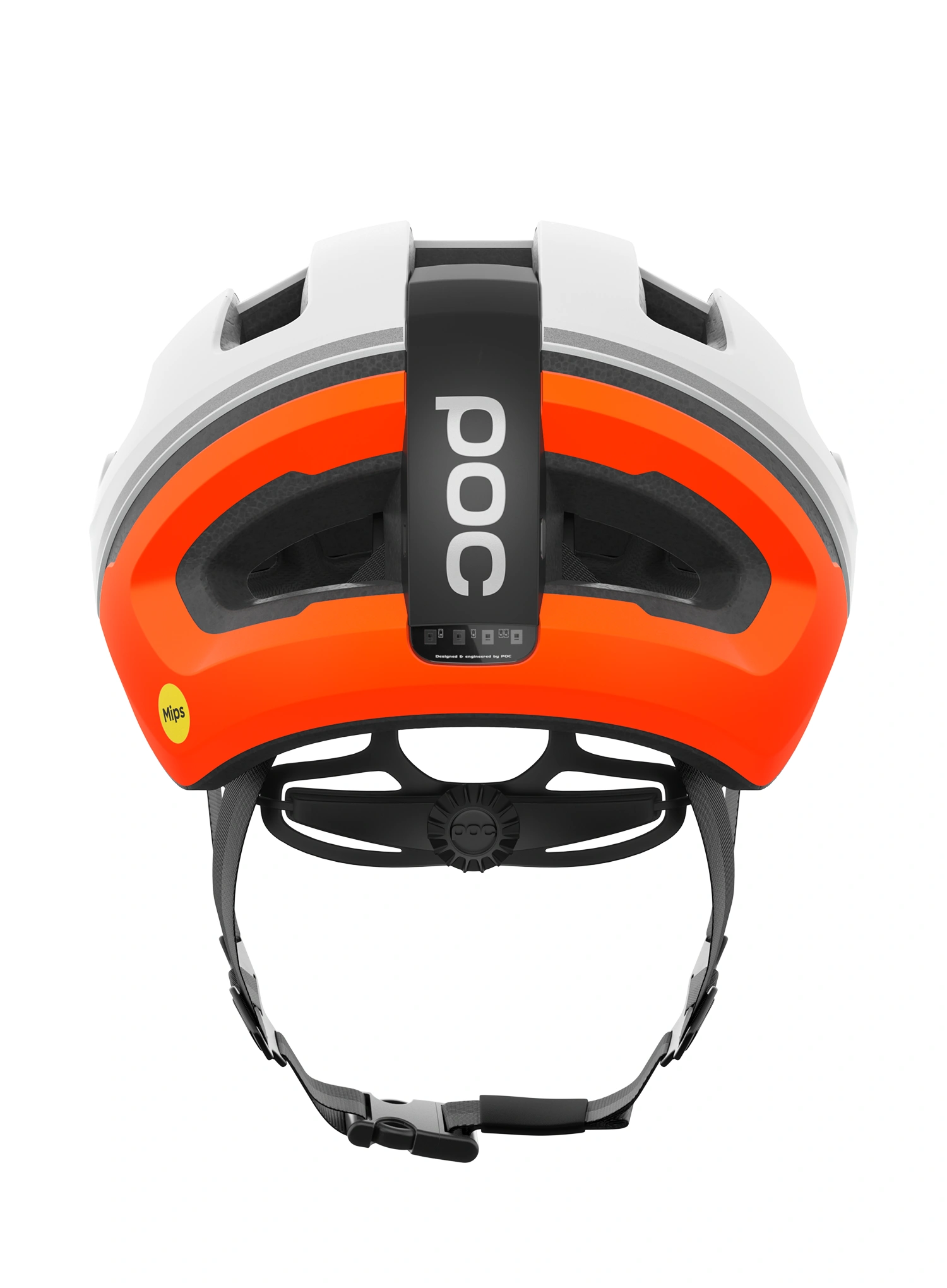 Cestná prilba POC Omne Beacon Mips - hydro white/fluo orange matt