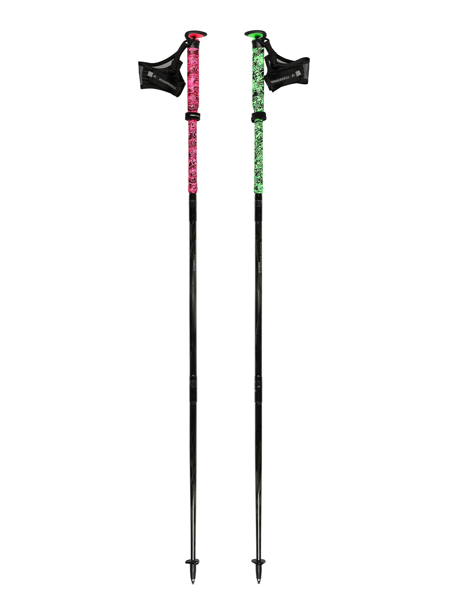 Palicky na behanie Komperdell Fxp Carbon Ultra - green/pink
