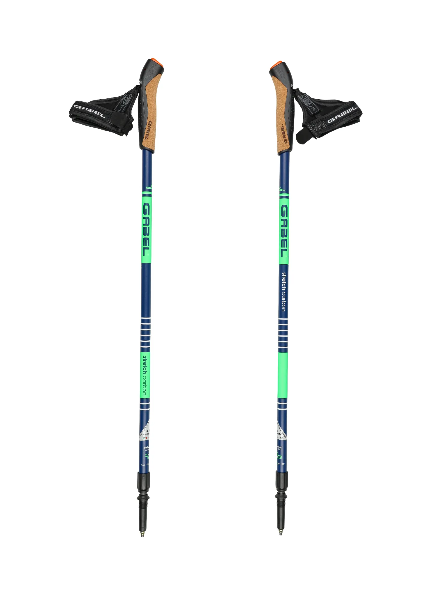 Palice na nordic walking Gabel Stretch Carbon - lime