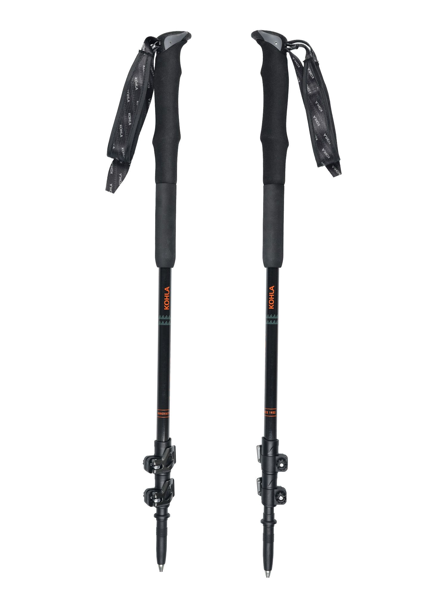 Trekingové palice Kohla Alpinist - black/orange