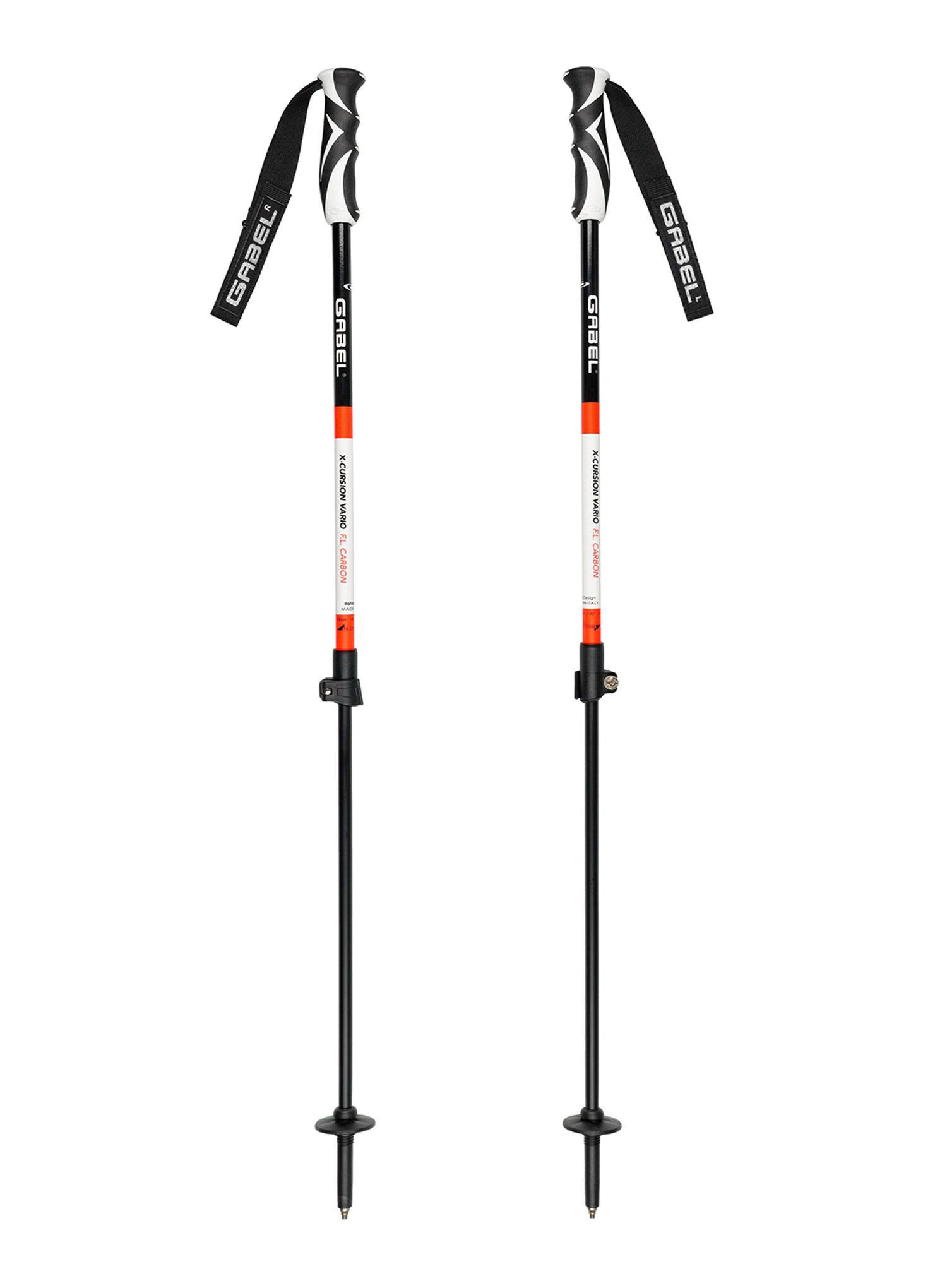 Skialpinistické palice Gabel X-cursion Vario F.L.C - white/orange