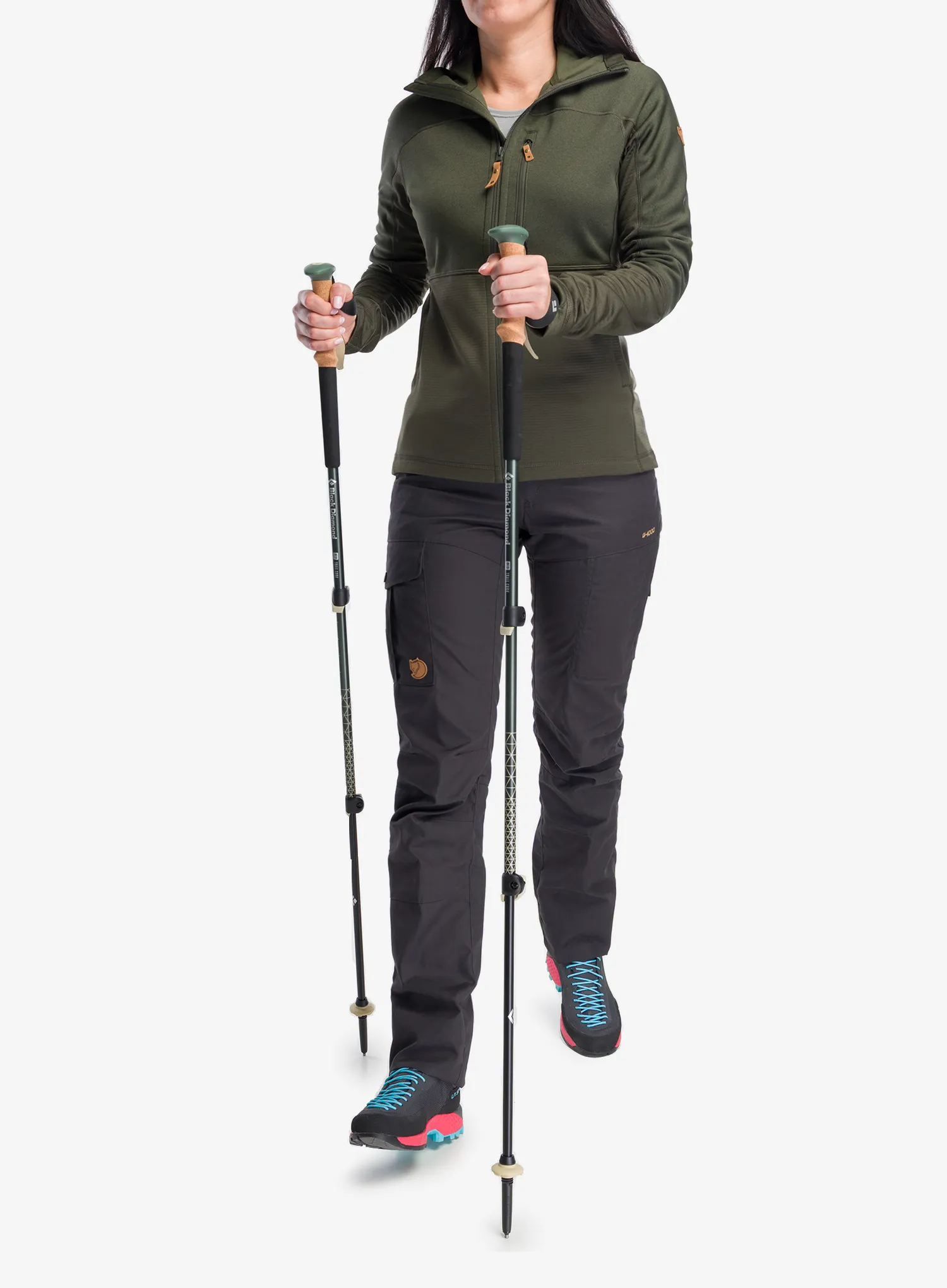 Trekingové palice Black Diamond Trail Cork Trekking Poles - laurel green